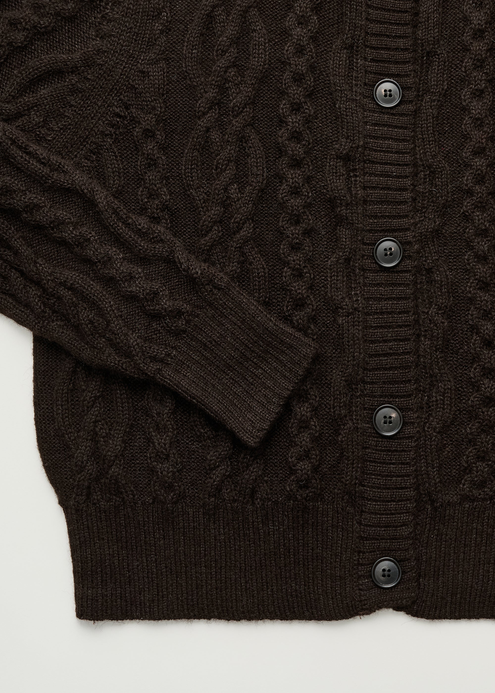 Pala cardigan – llama | Pure Dark Brown Cardigan aiayu