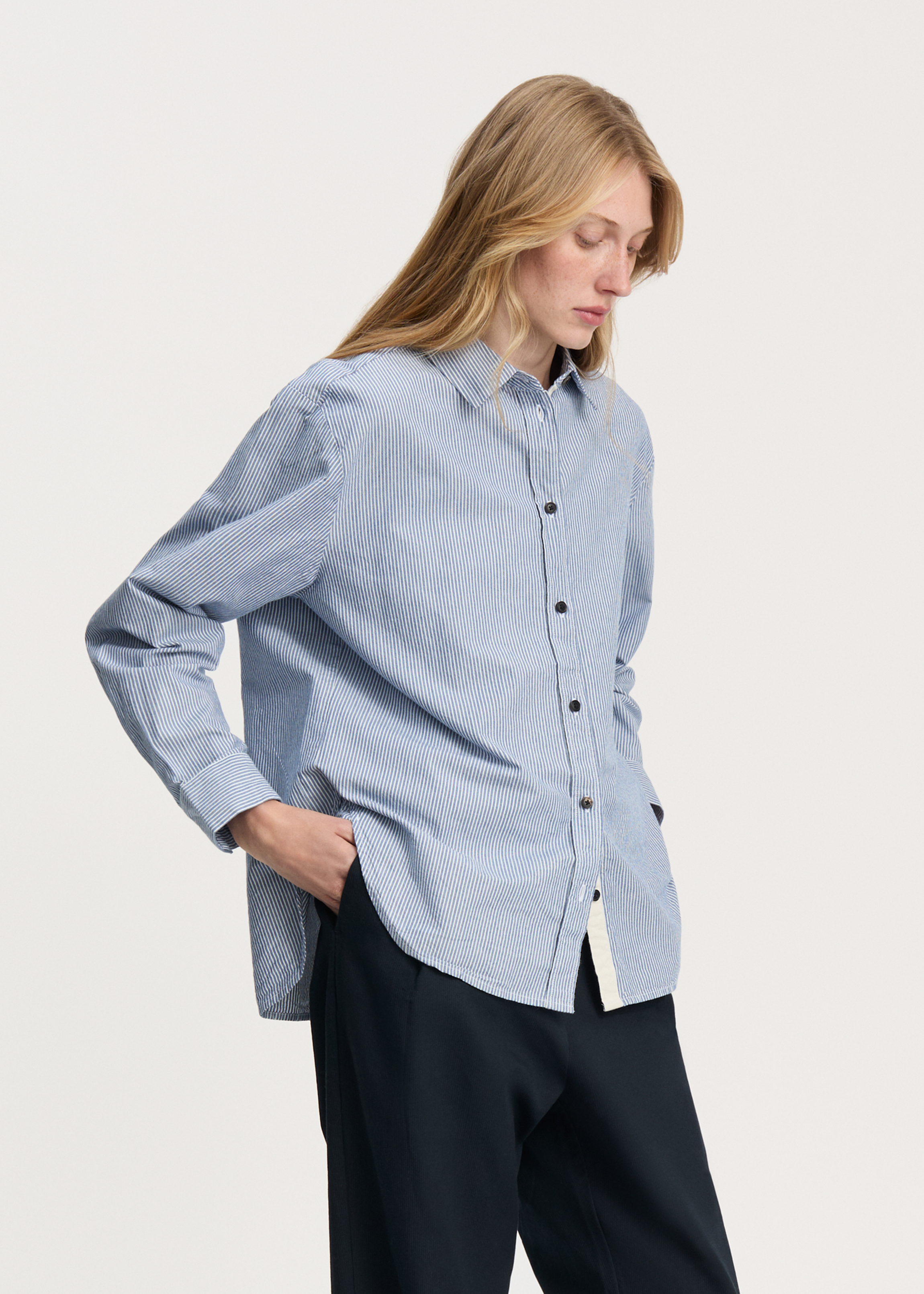 Paulina shirt striped | Mix Blue Boy Shirt Woven aiayu