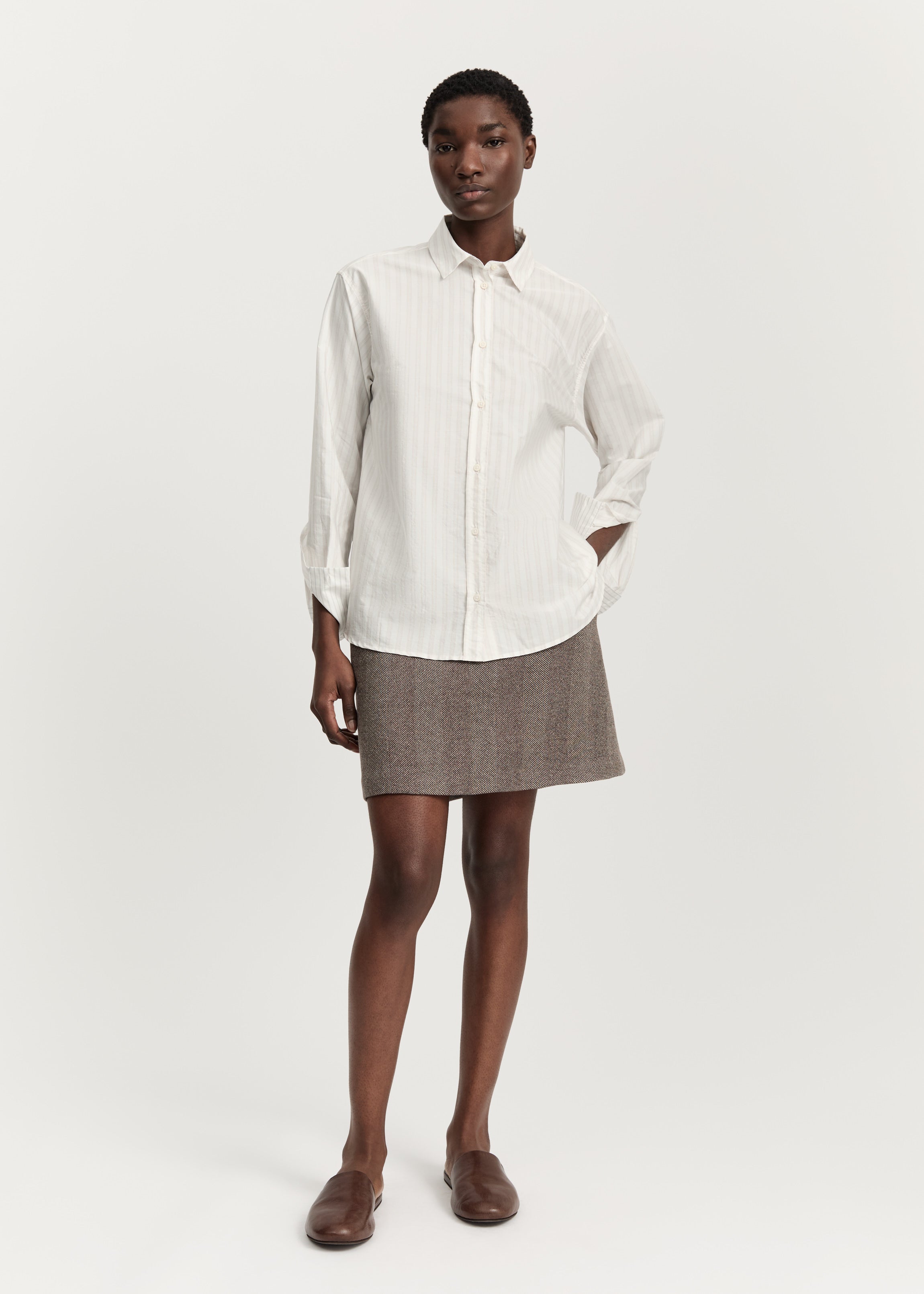 Penny shirt | White Rose Shirt Woven aiayu