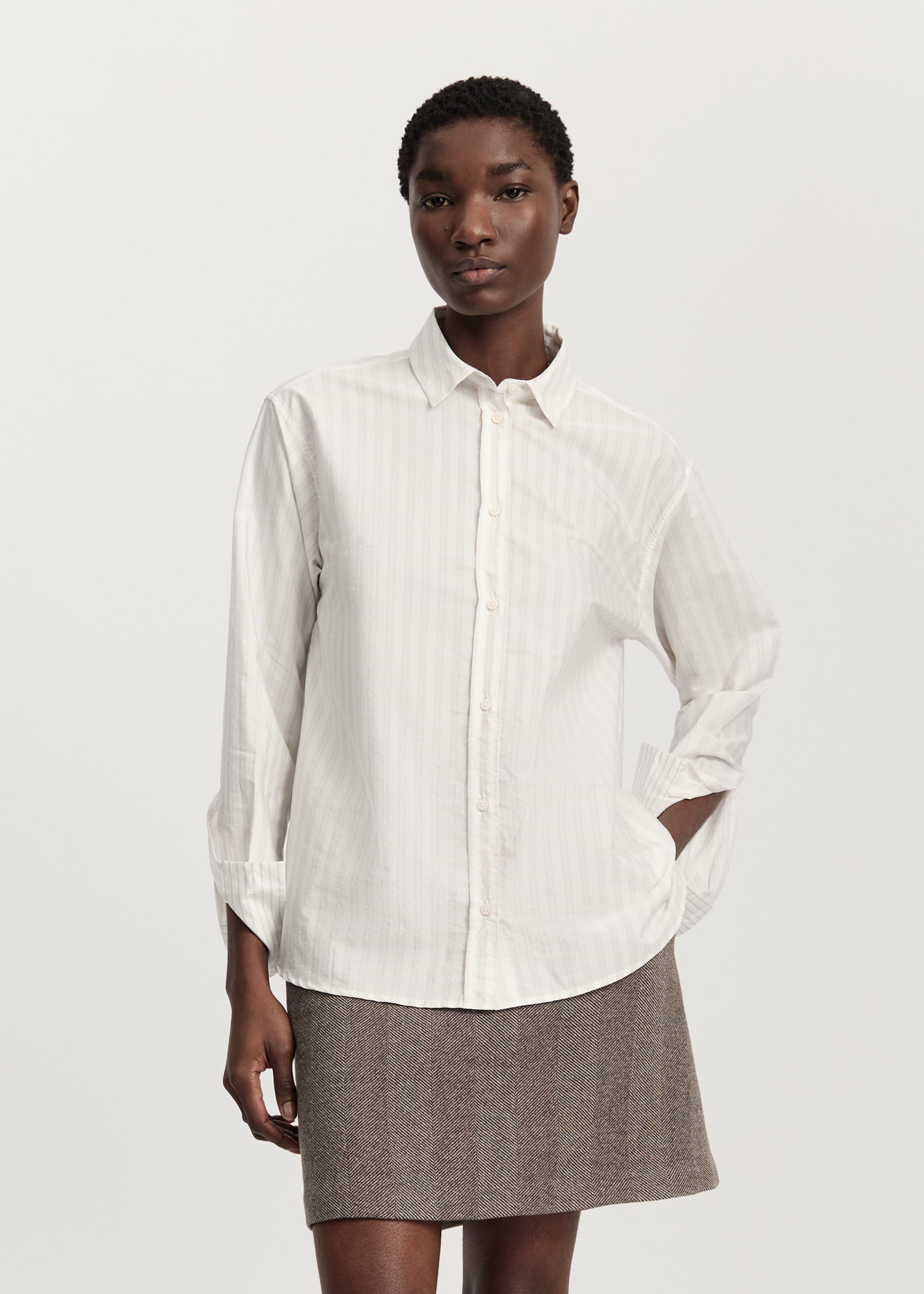 Penny shirt | White Rose Shirt Woven aiayu