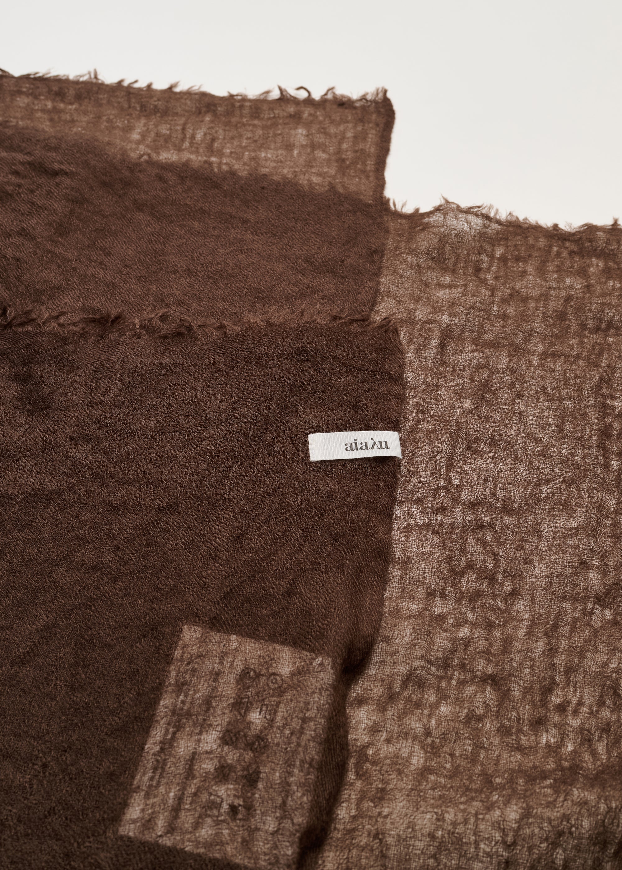 Poon scarf – pure cashmere | Chocolate Scarf aiayu