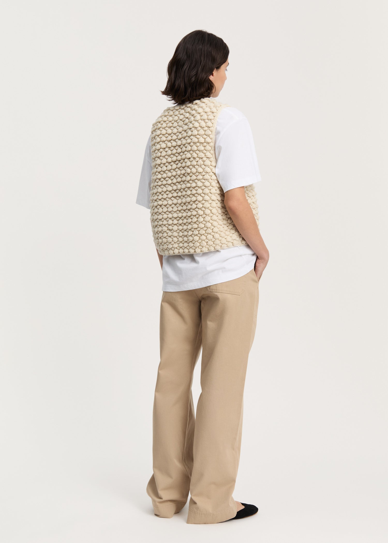 Ravi vest – highland wool | Pure Ecru Vest aiayu