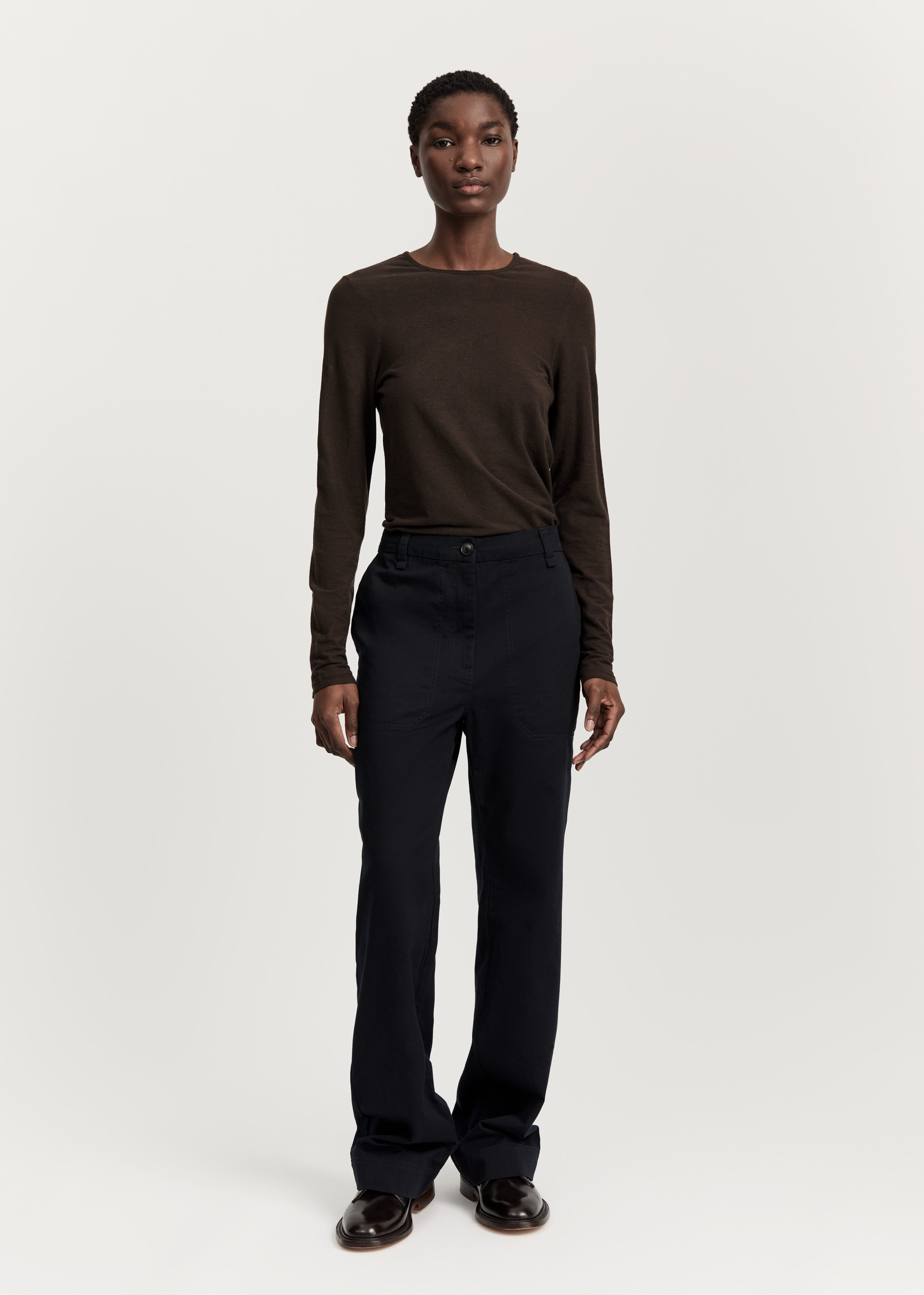 River pant | Black Navy Pants aiayu