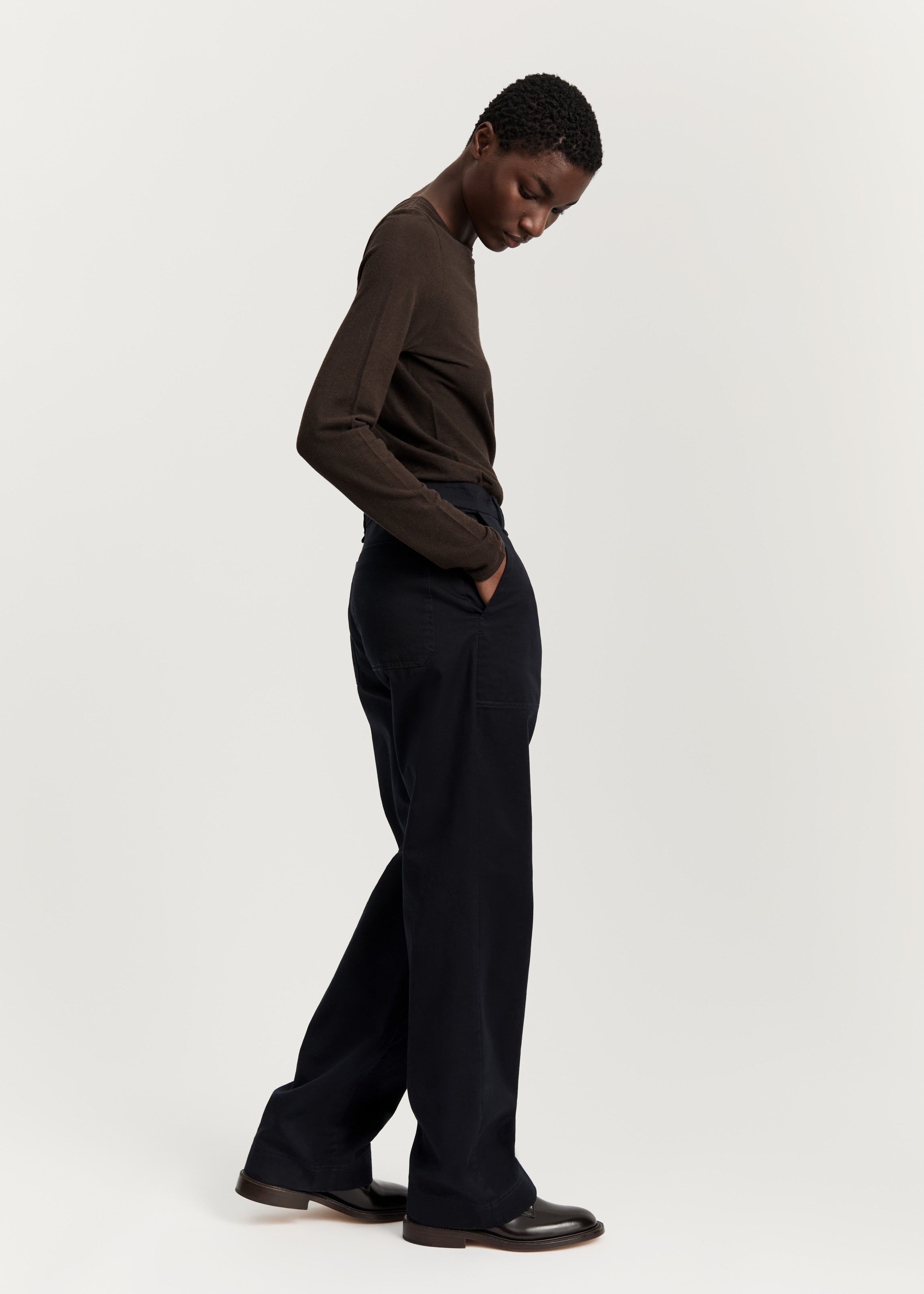 River pant | Black Navy Pants aiayu