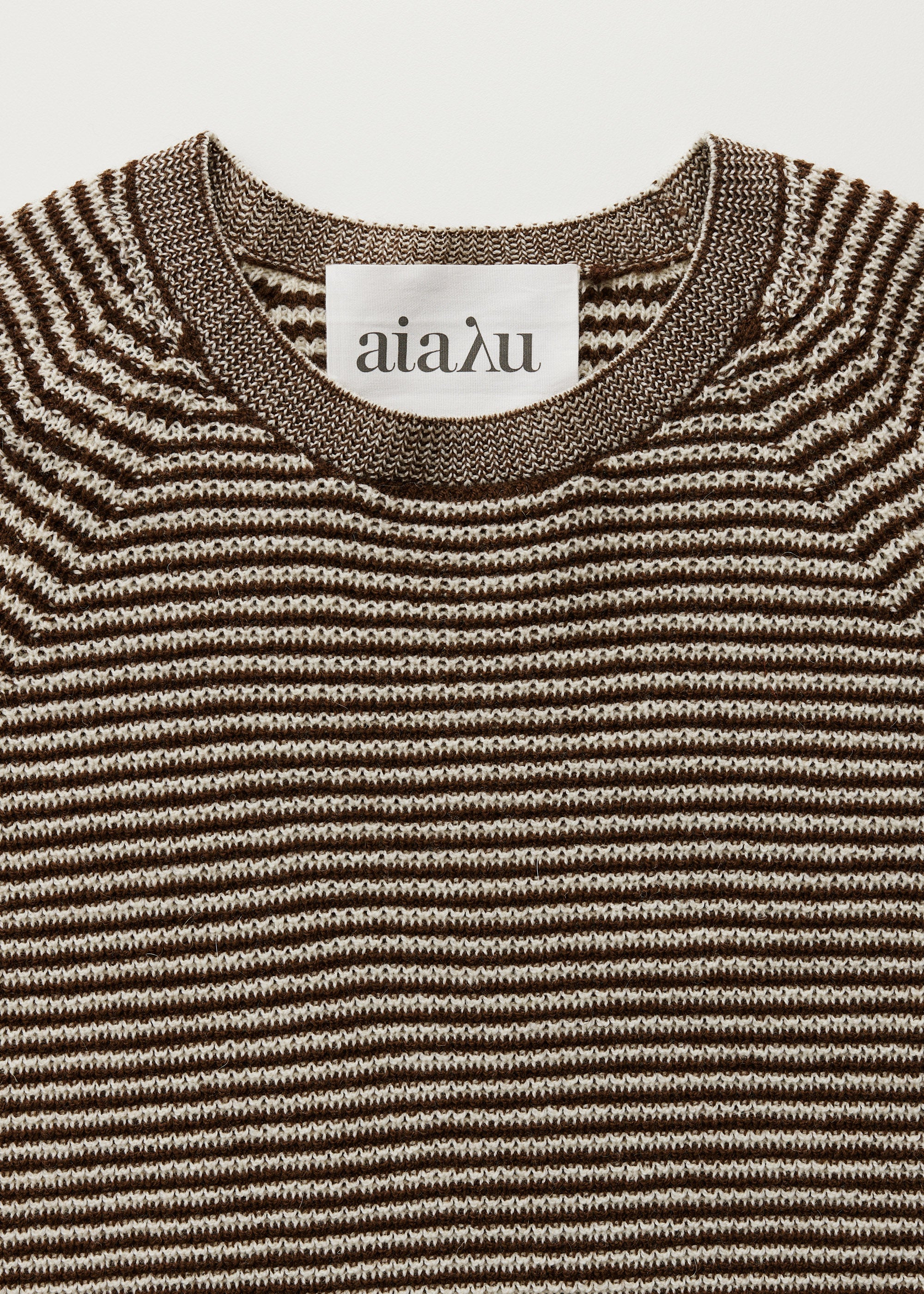Suki striped sweater - highland wool | Mix brown sugar Sweater aiayu
