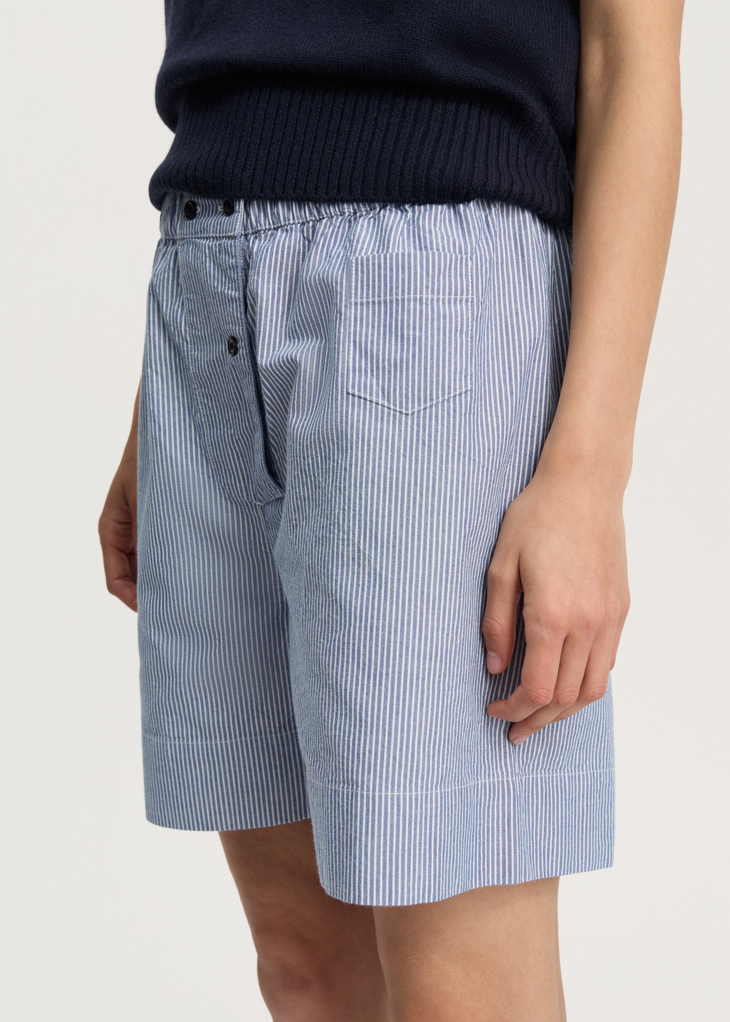 Uma shorts striped | Mix Blue Boy Shorts aiayu