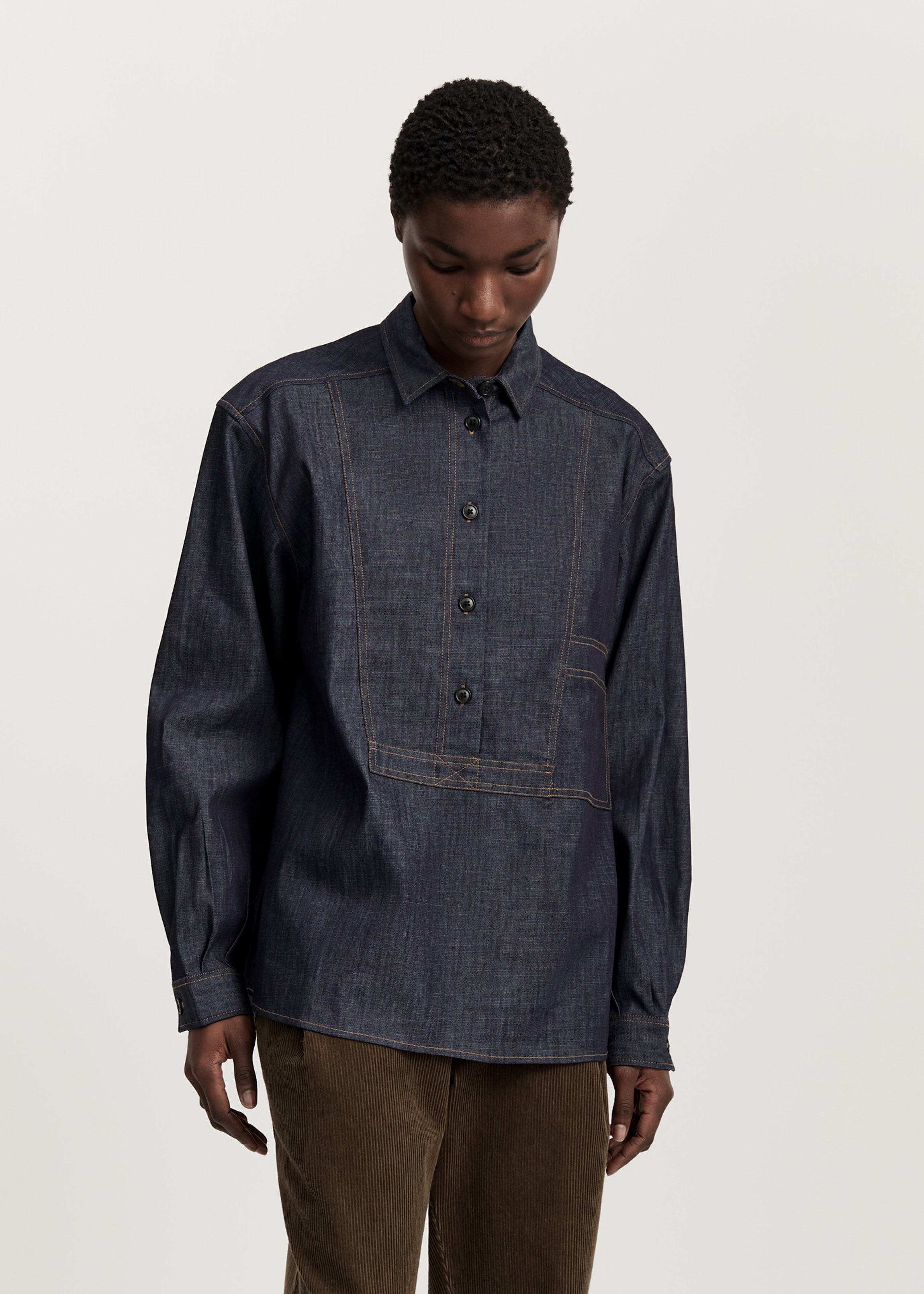 Umi tunic denim | Classic Blue Shirt Woven aiayu