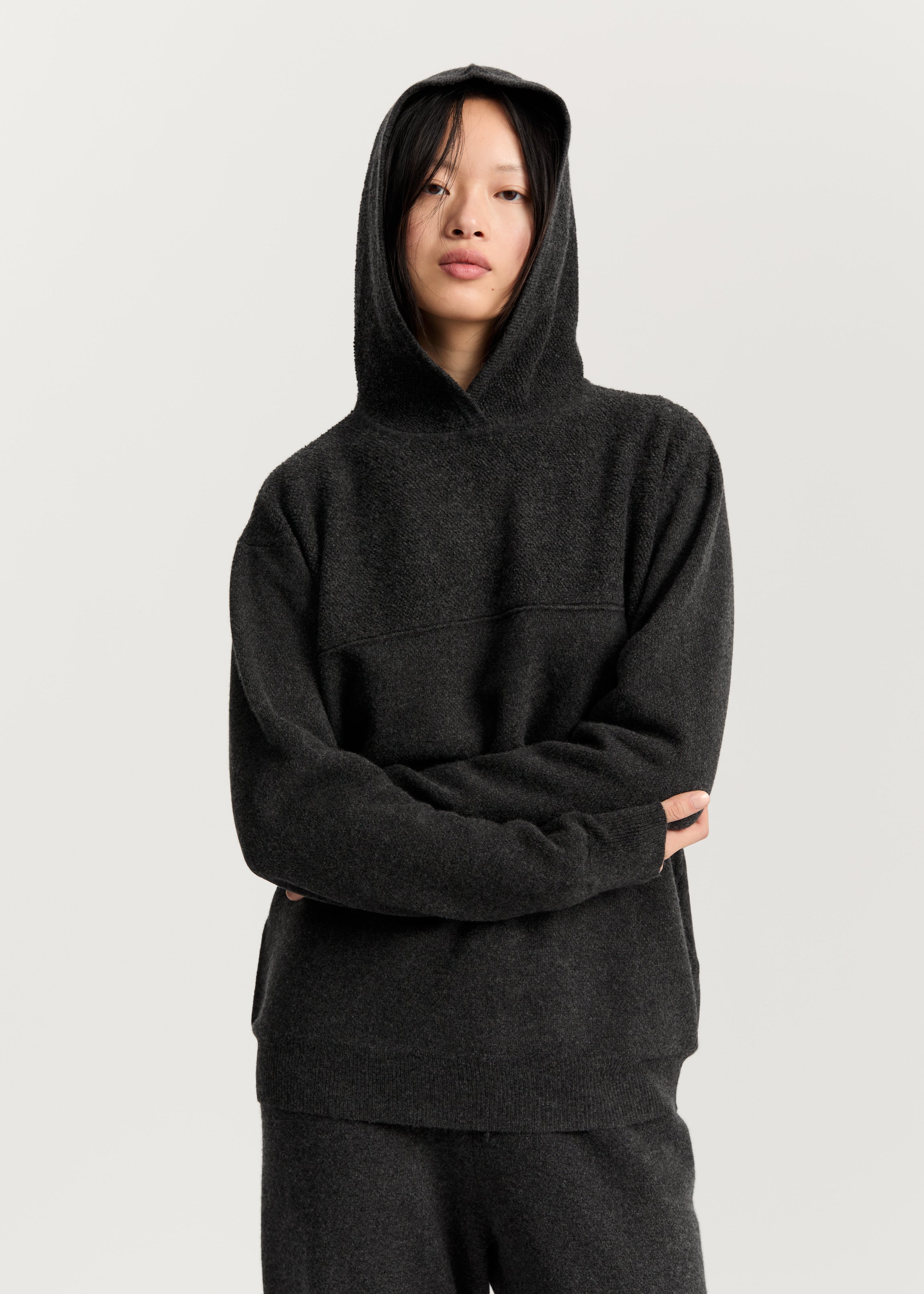 Vargas hoodie – cashmere | Antracite Sweater aiayu