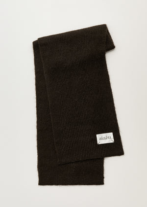William scarf – wool | Pure Chocolate Scarf aiayu