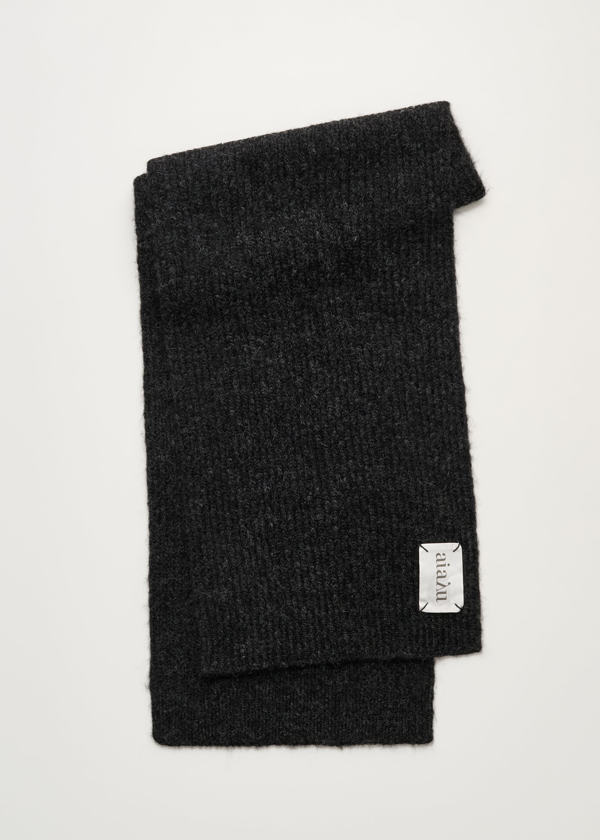 William scarf – wool | Pure Dark Grey Scarf aiayu
