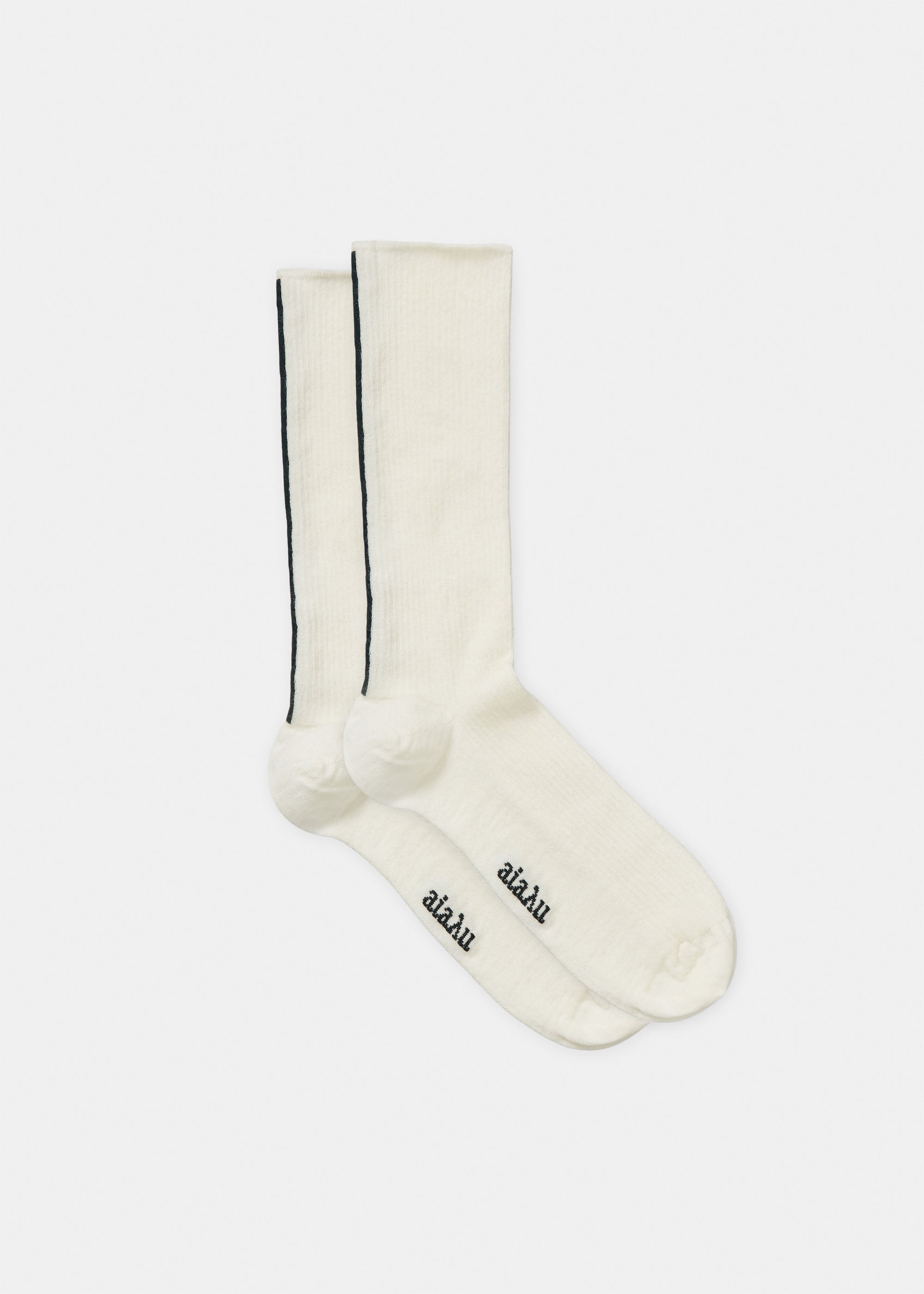 Wool detailed socks | Mix Off White Socks aiayu
