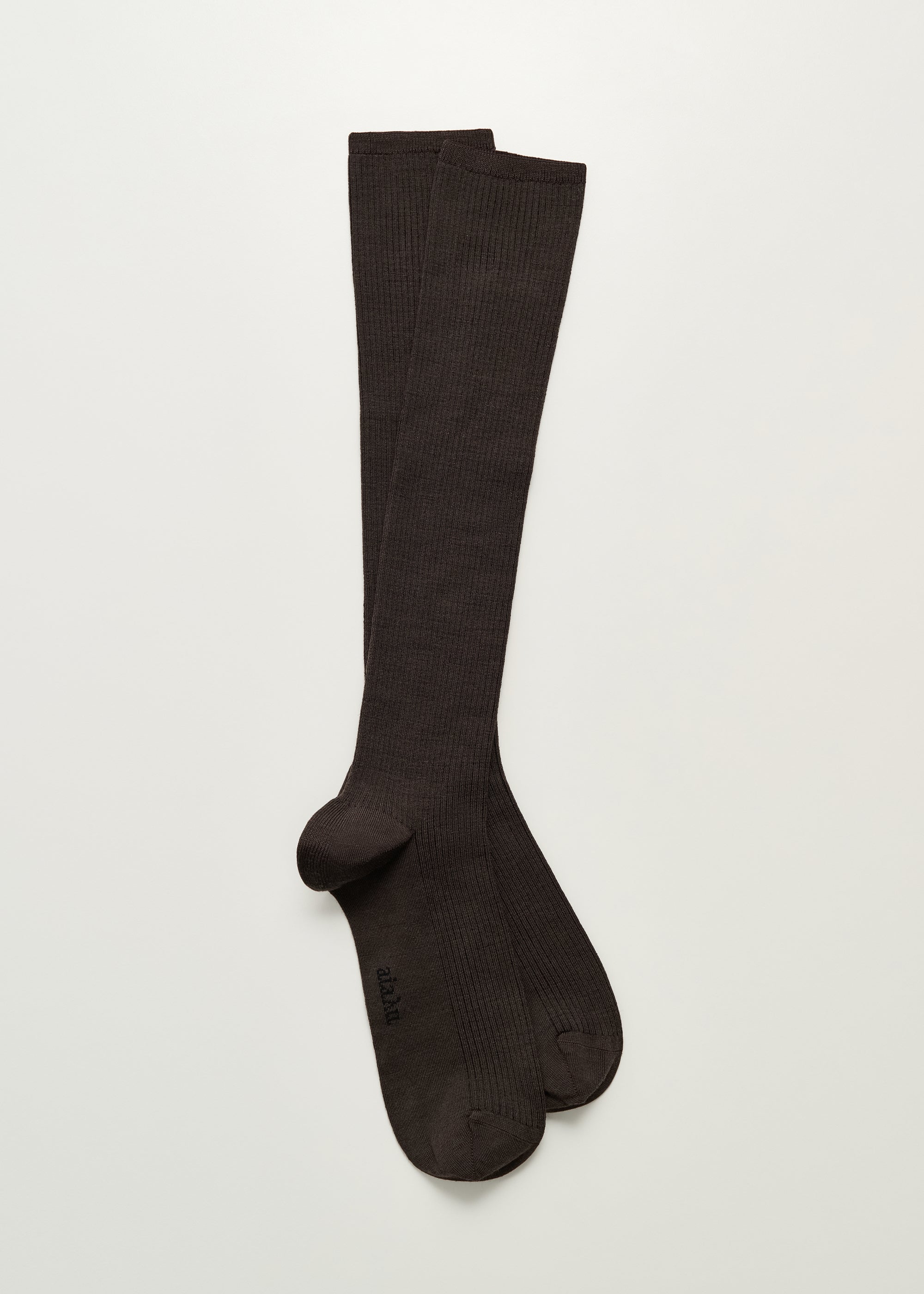 Wool knee socks | Brown Socks aiayu
