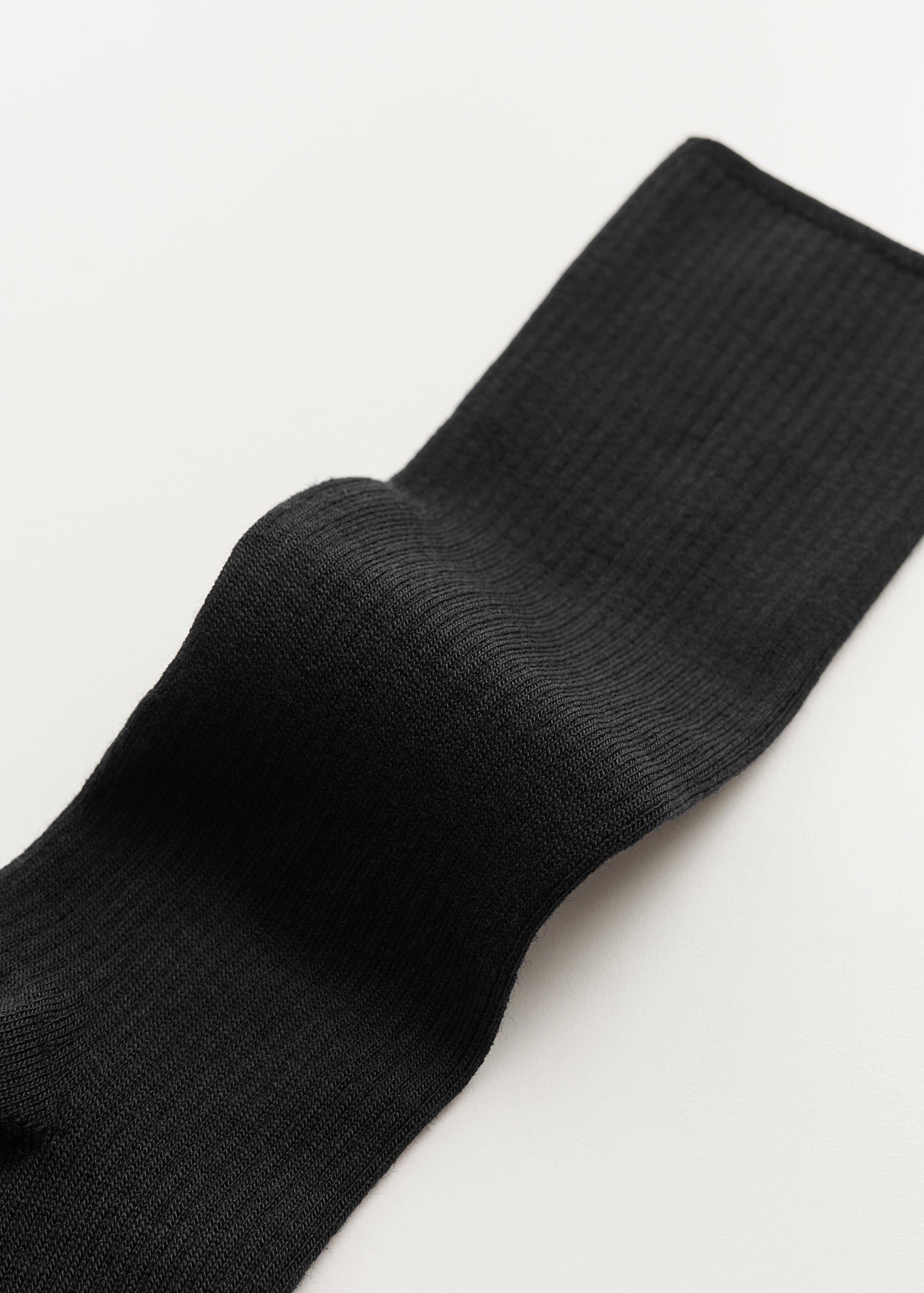 Wool rib socks | Black Socks aiayu