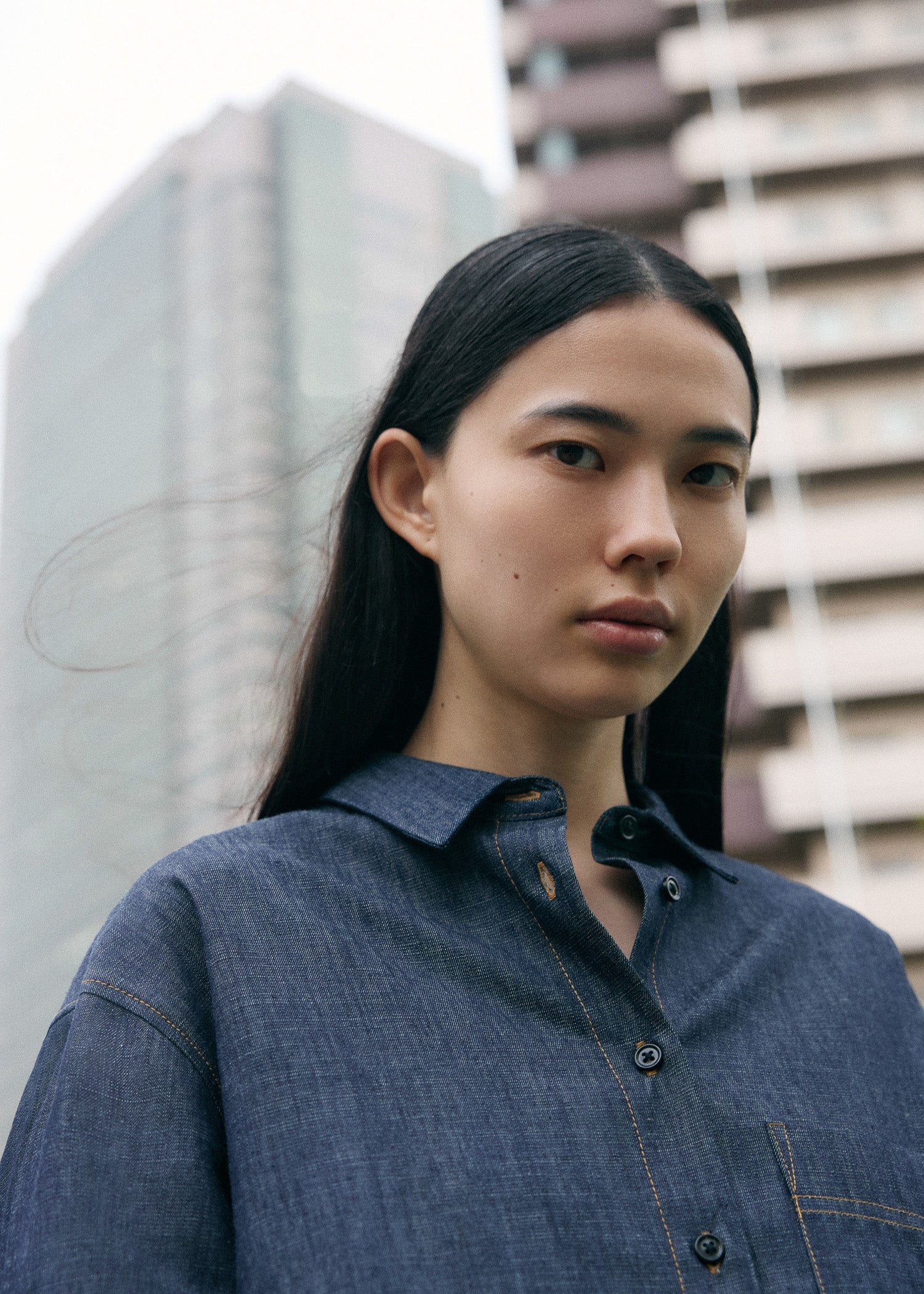 Lynette shirt denim | Classic Blue Shirt Woven aiayu