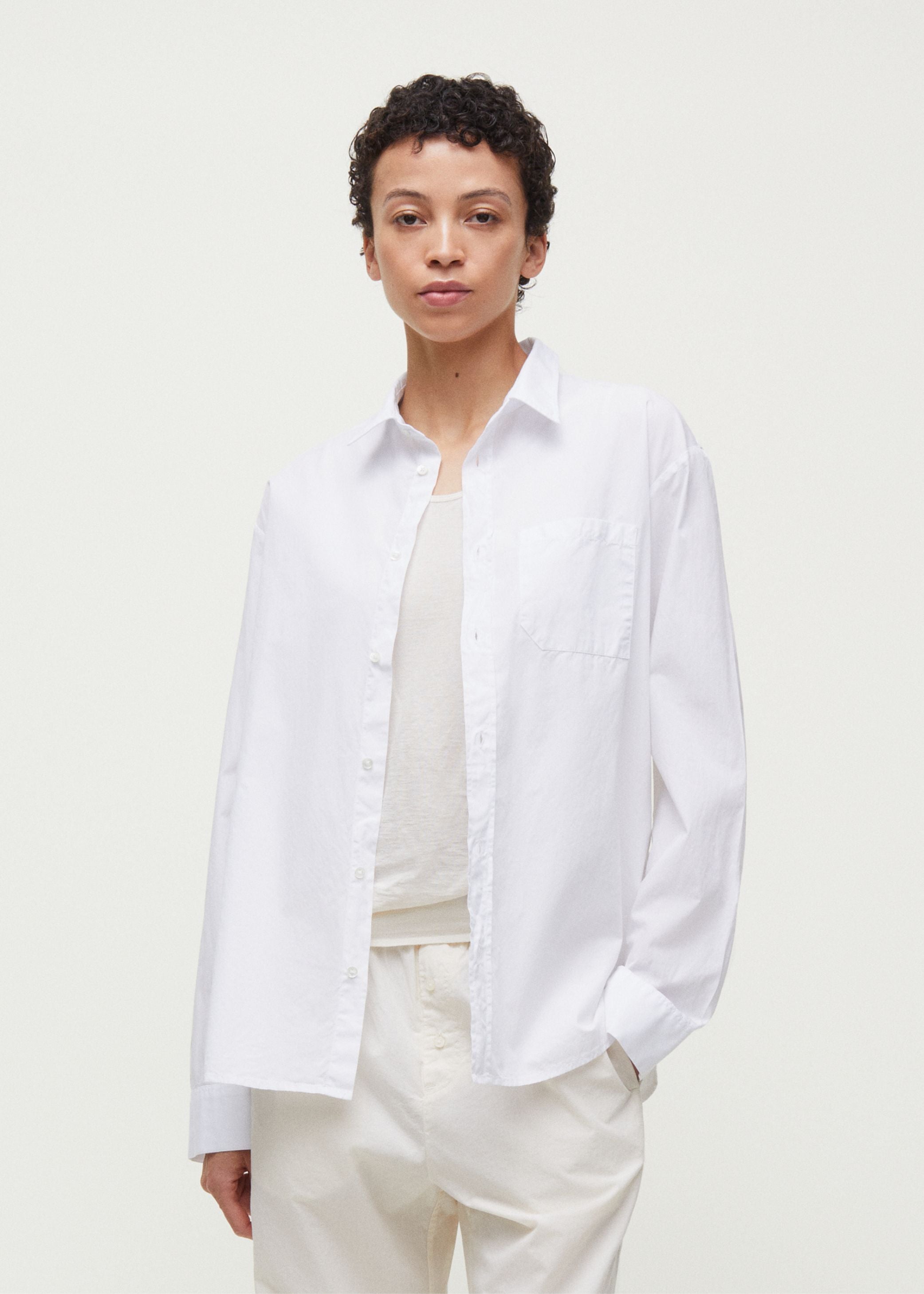 Classic shirt | White Shirt Woven aiayu