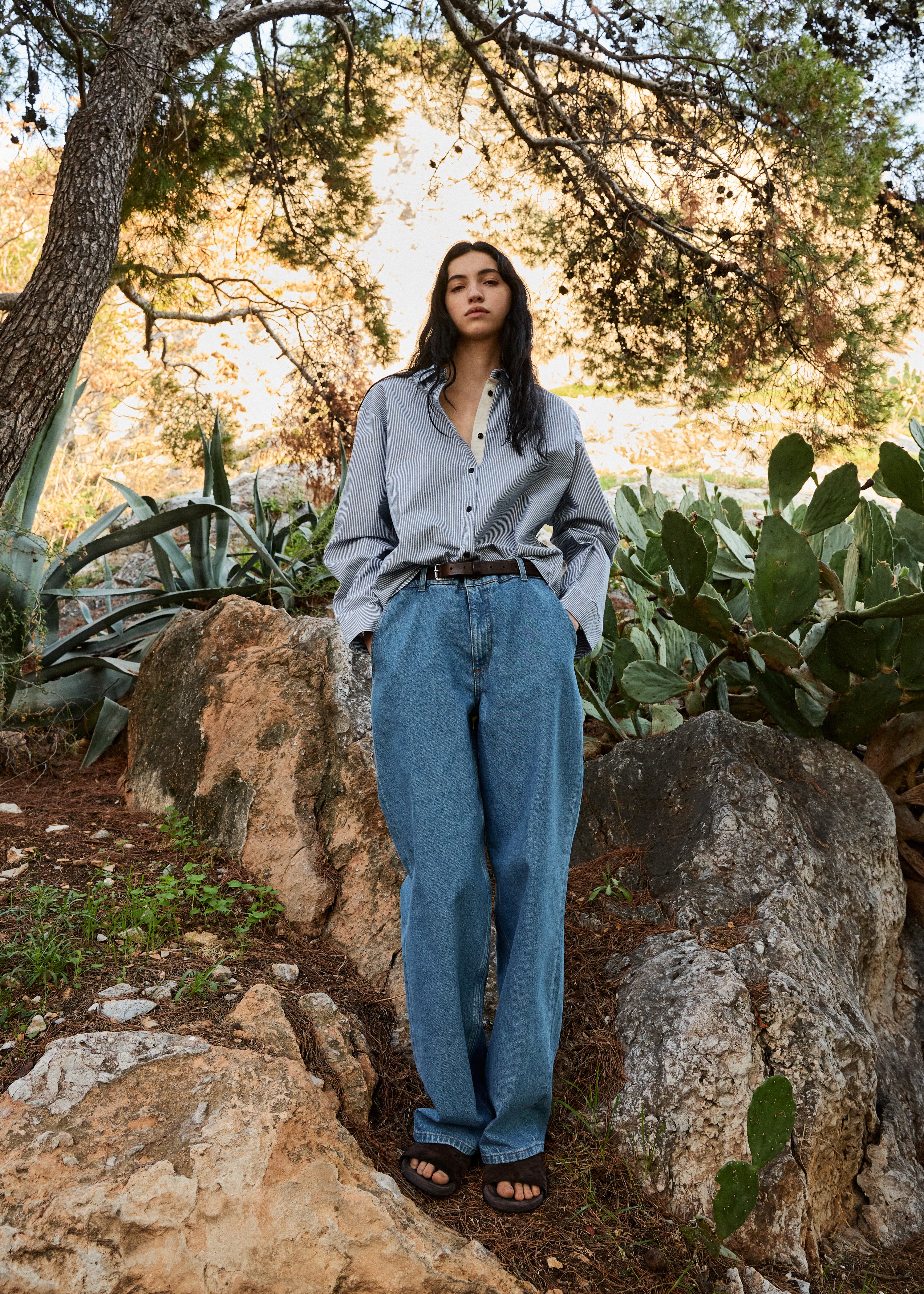 Paulina shirt striped | Mix Blue Boy Shirt Woven aiayu