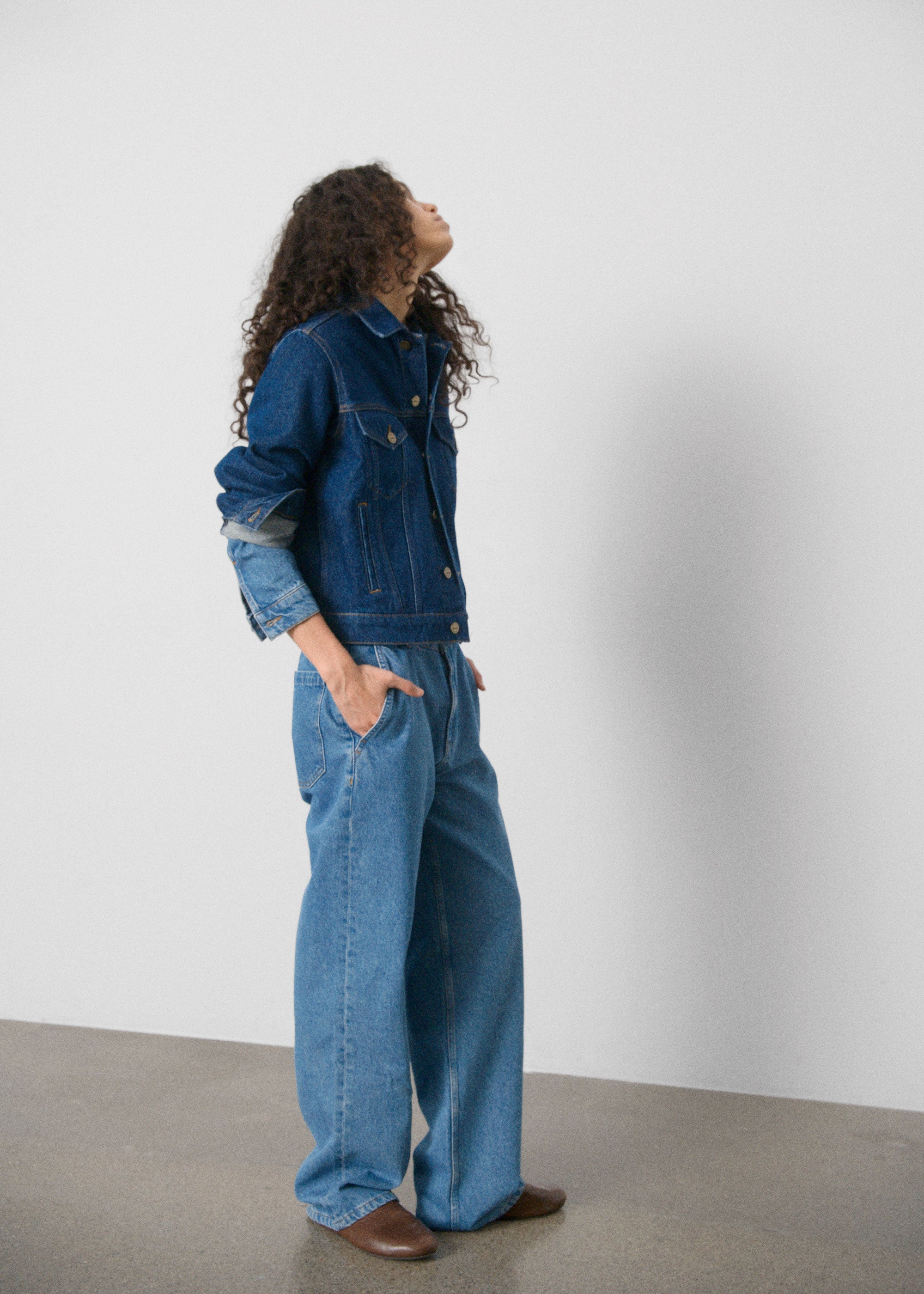 Carlo midwaist wide jeans | Clear Blue