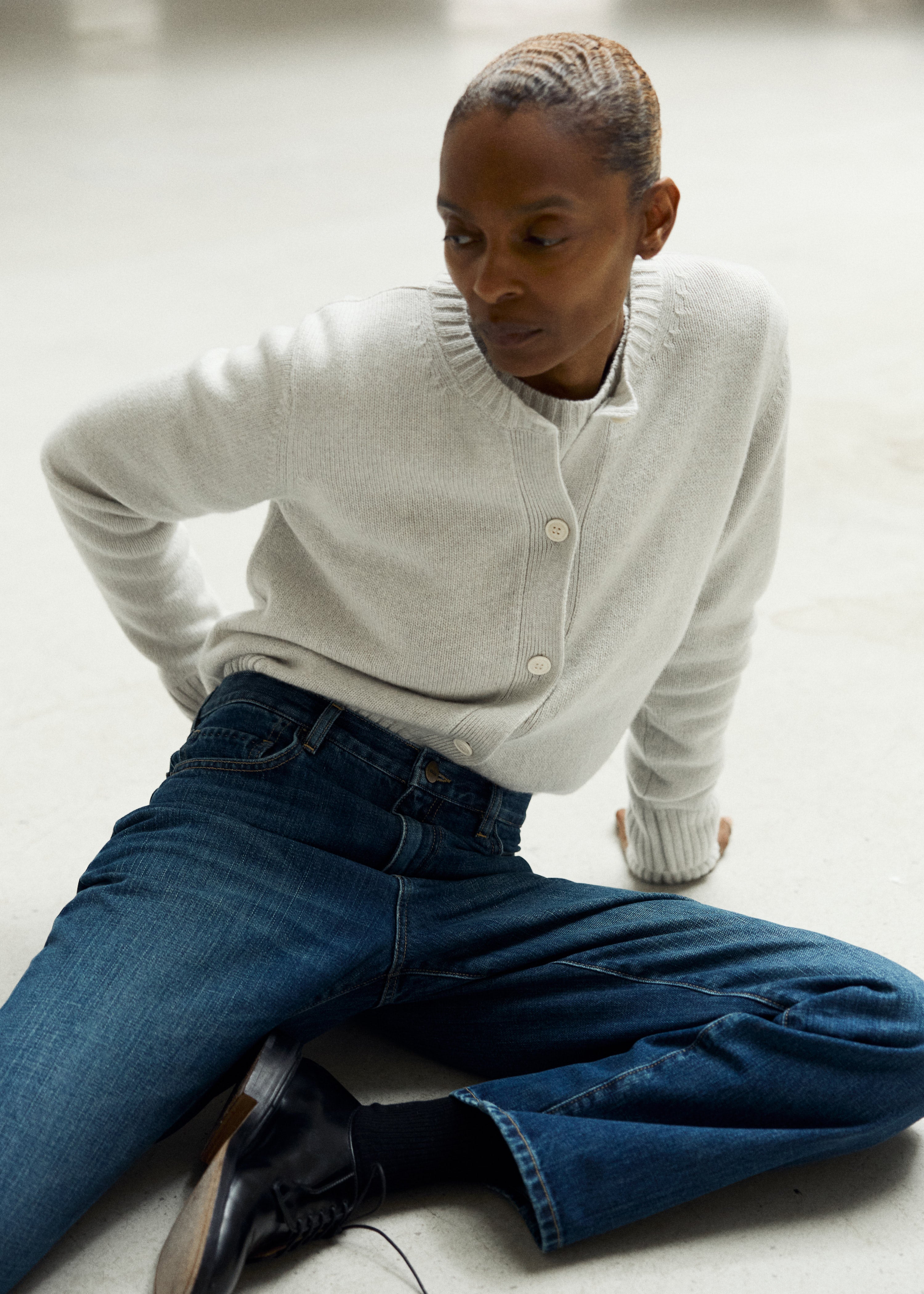 Ingolf cardigan – cashmere | Dove mouline Cardigan aiayu
