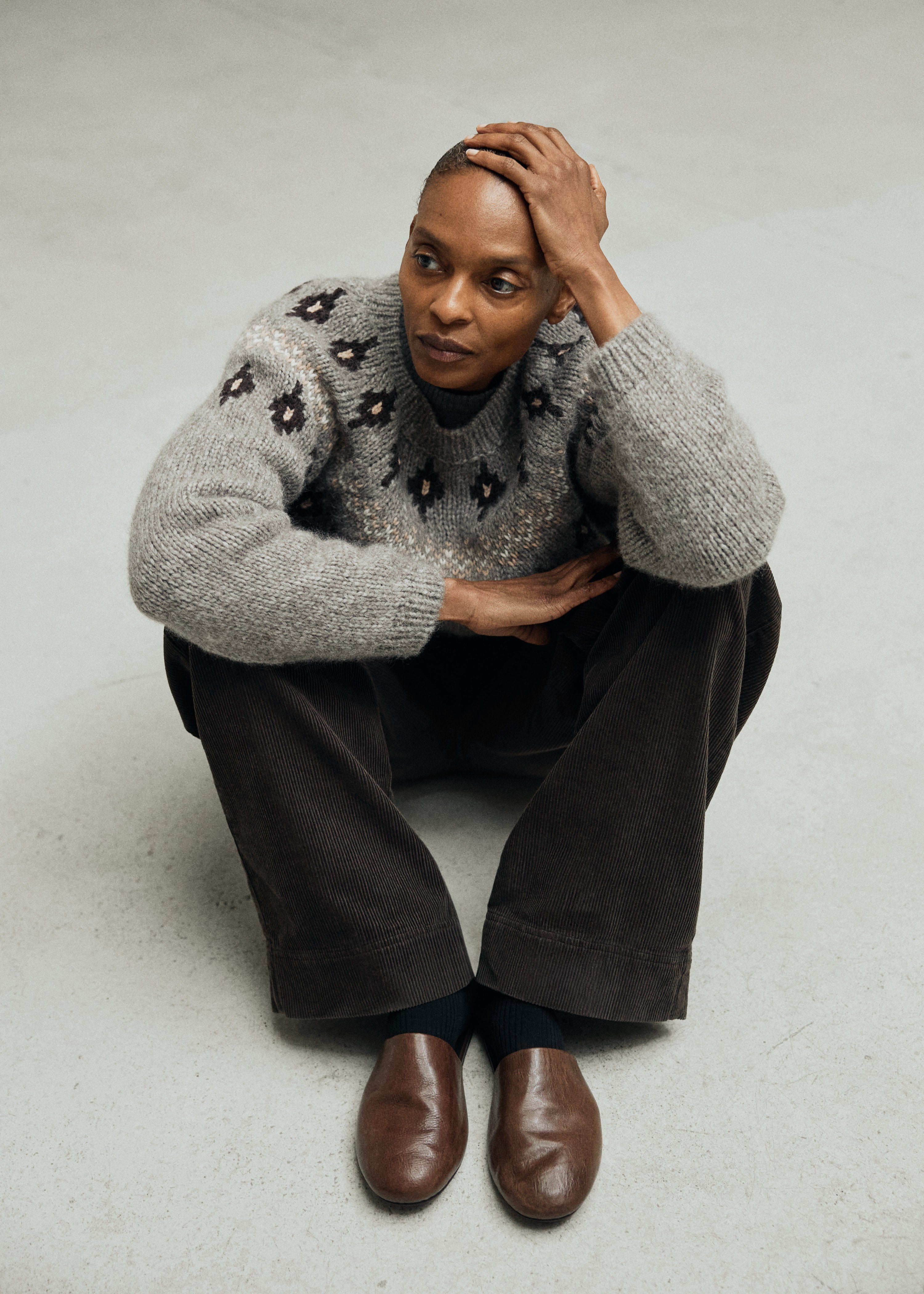 Wyn sweater – llama wool | Mix Pure Grey Sweater aiayu