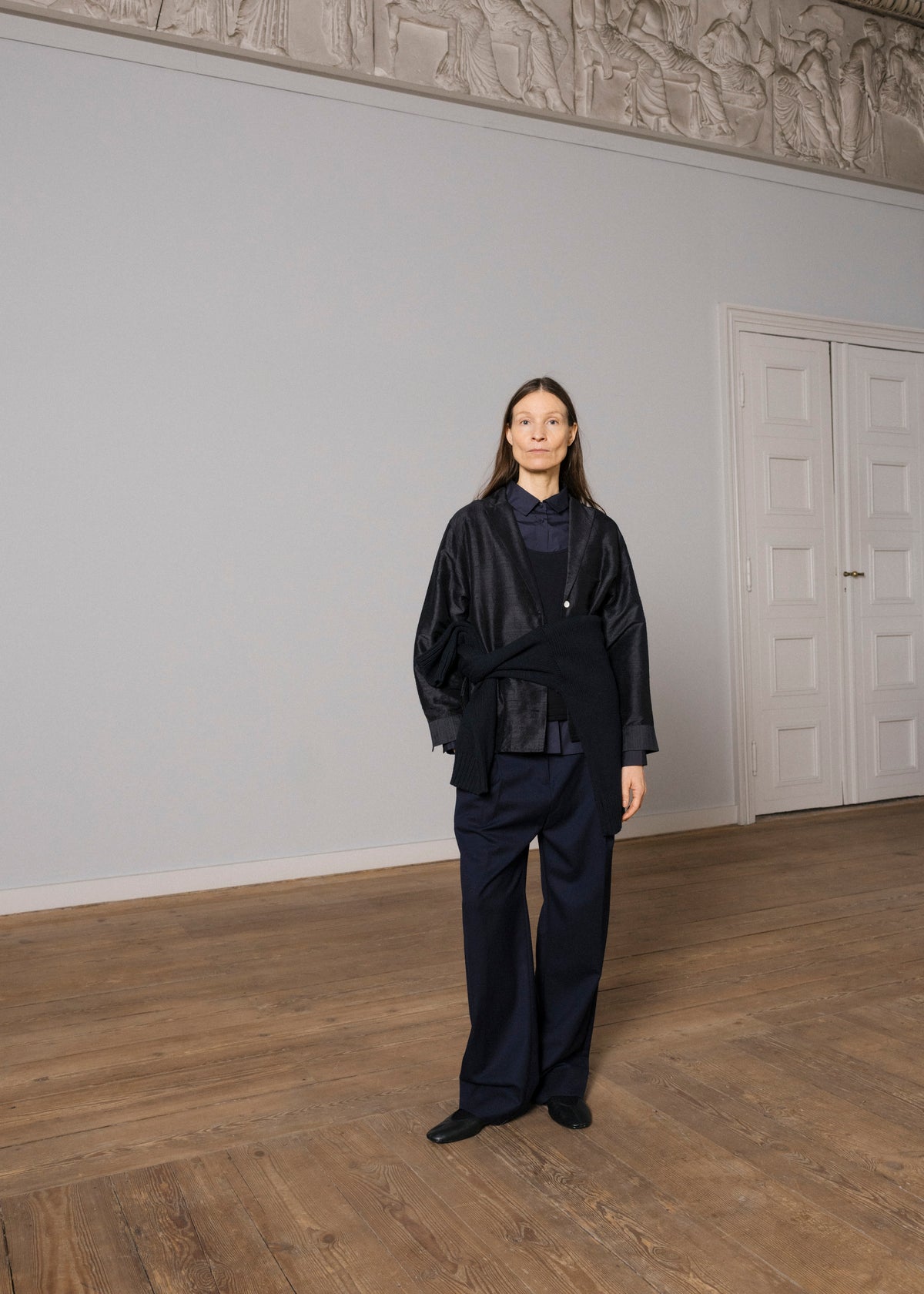 Toto pant fine wool | Black navy Pants aiayu