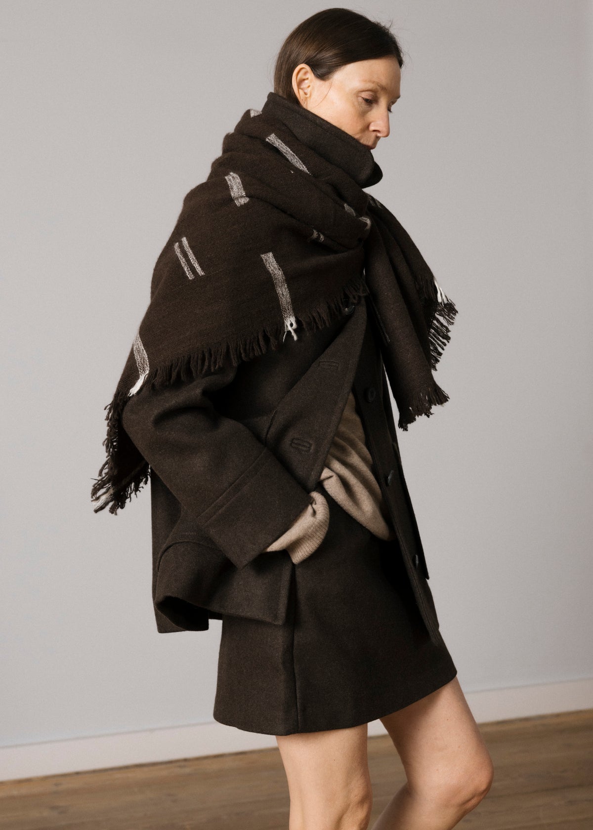 Jamie jacket loden – wool | Pure dark brown