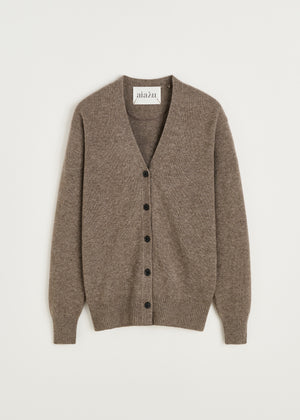 Alexa cardigan – yak | Pure Light Brown Cardigan aiayu