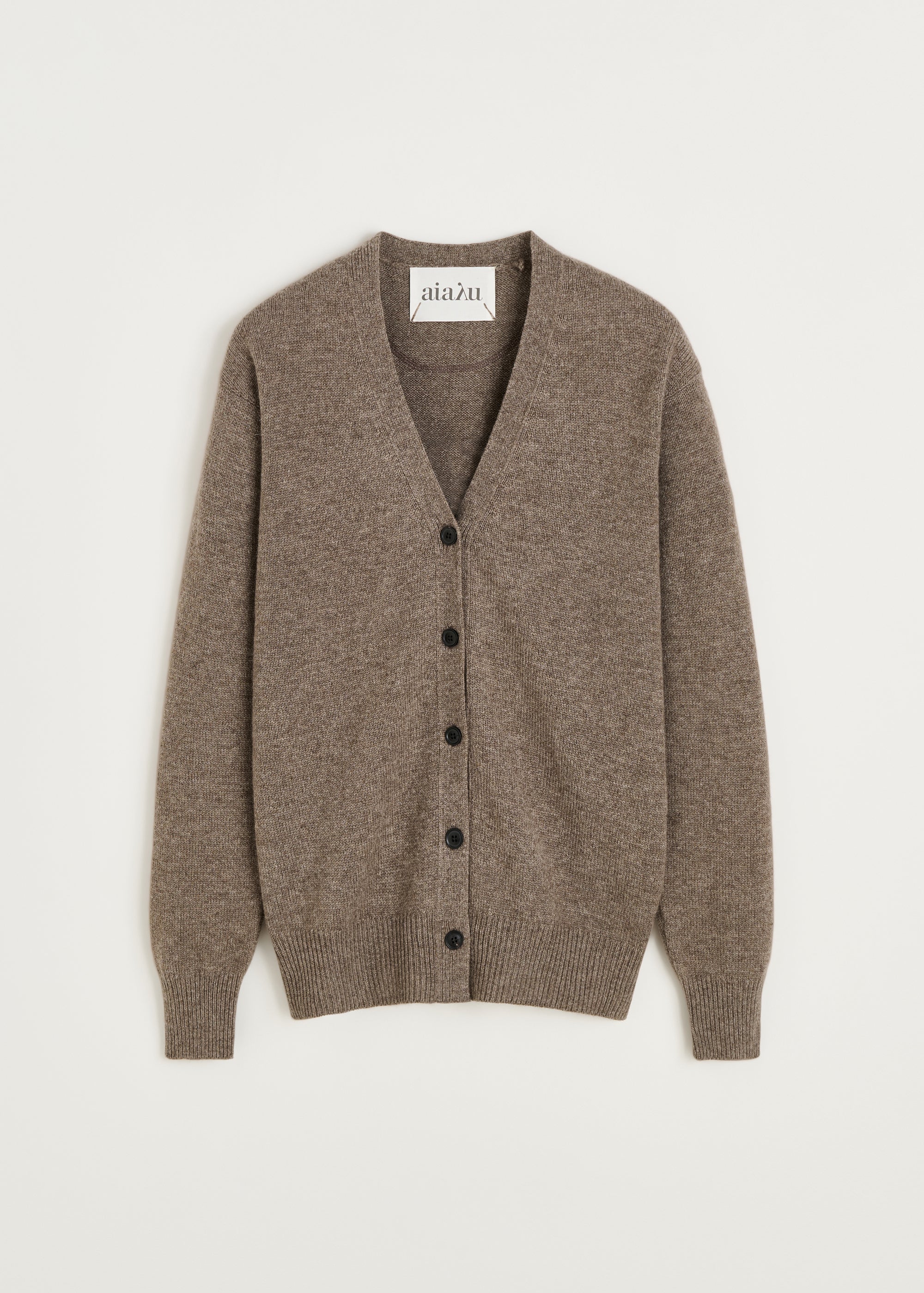 Alexa cardigan – yak | Pure Light Brown Cardigan aiayu