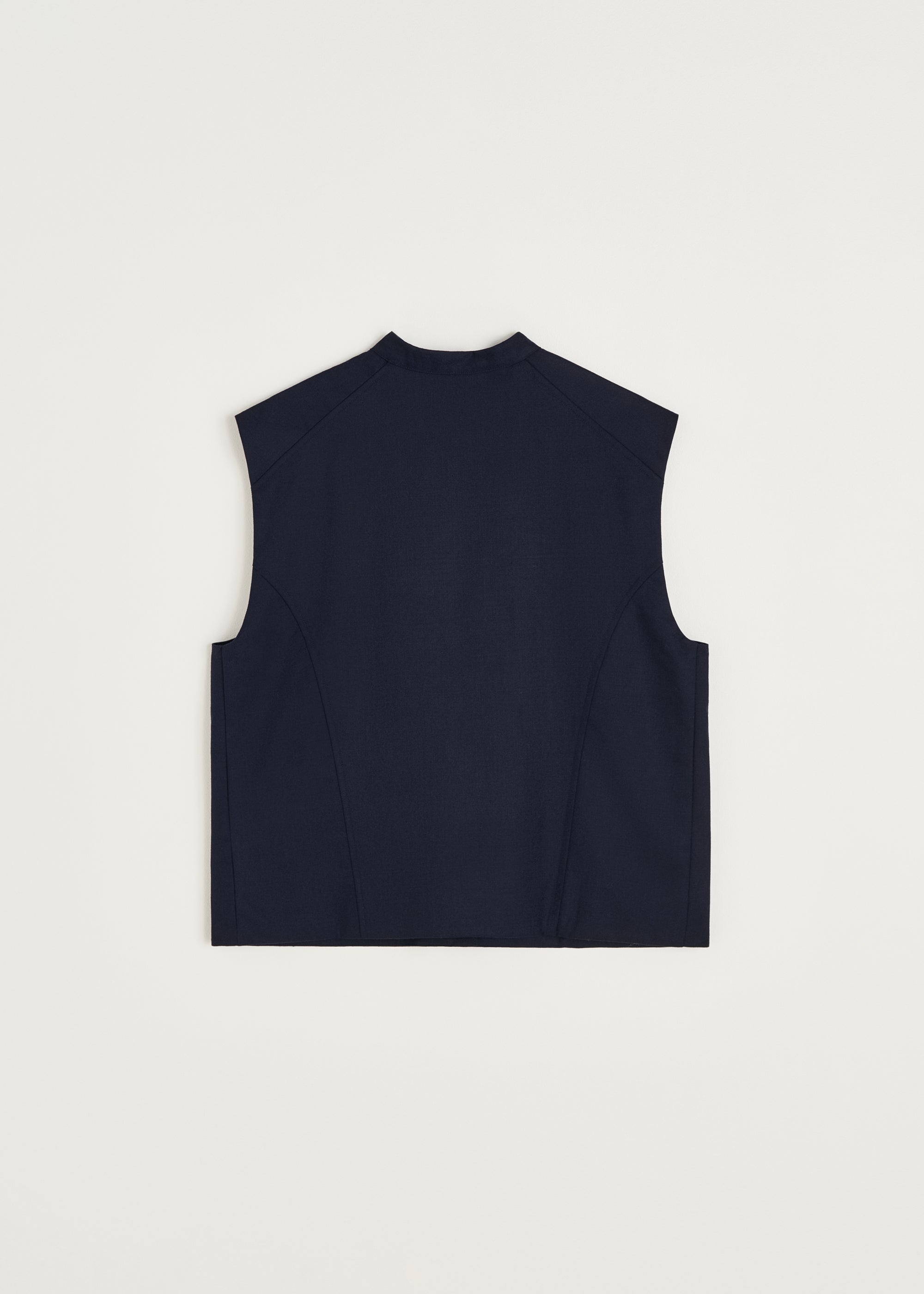 Angela vest fine wool | Black navy Vest aiayu
