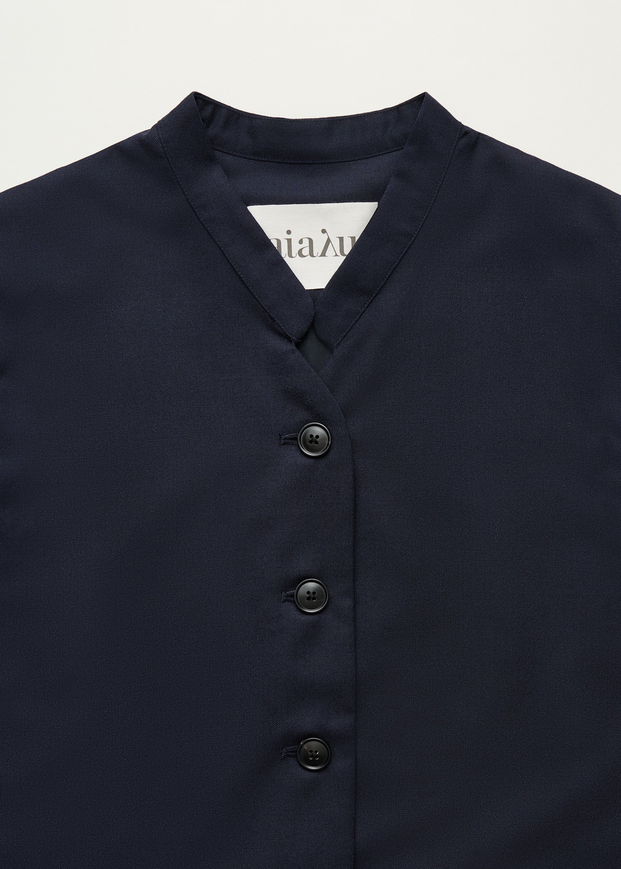 Angela vest fine wool | Black navy Vest aiayu
