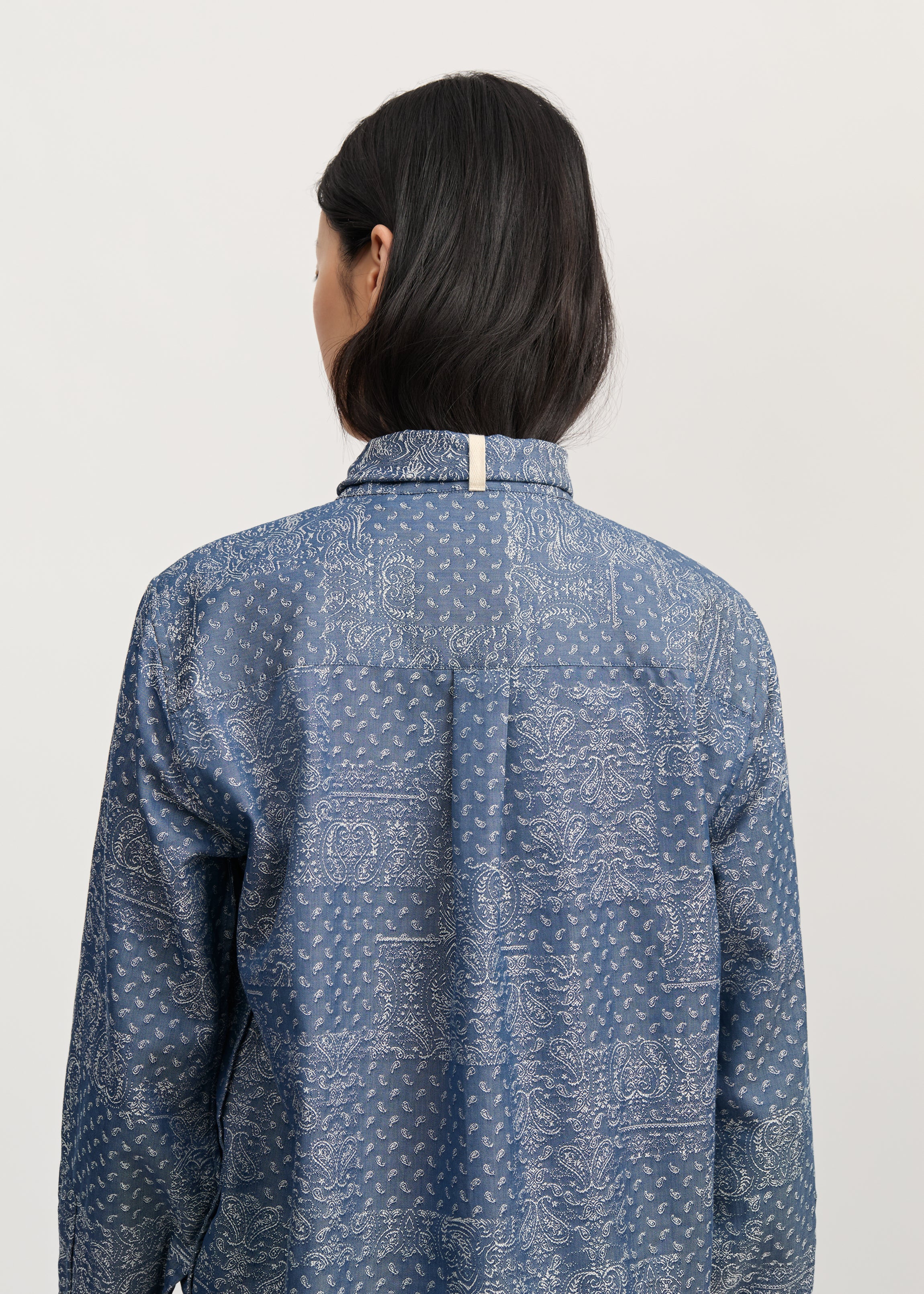 Aponi shirt jacquard | Bluebell Paisley Shirt Woven aiayu