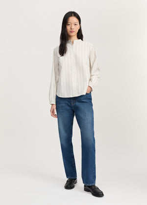 Bibbi shirt champetra | Mix French Blue Shirt Woven aiayu