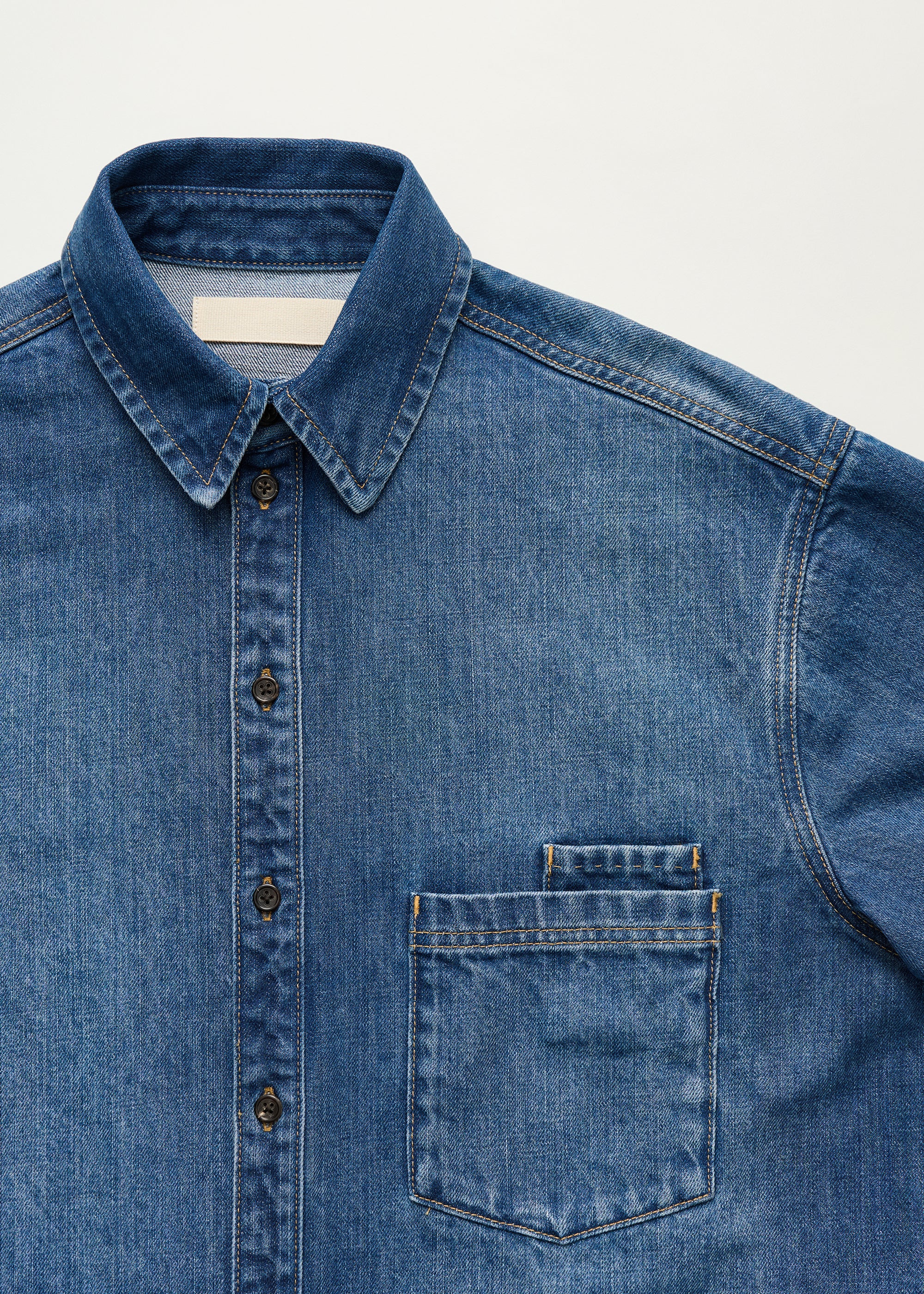 Casy shirt denim | Worn Blue Shirt Woven aiayu