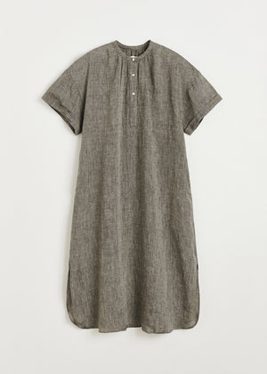 Cille dress linen | Brown Dress aiayu