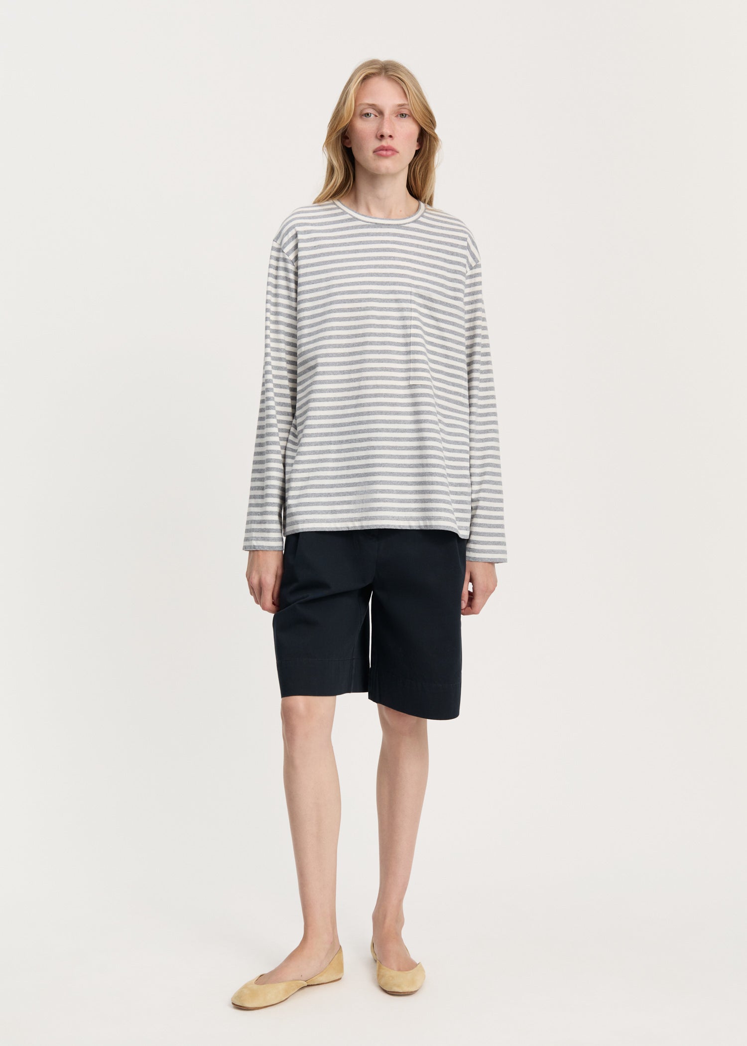 Circular long sleeve melange | Mix Grey Melange