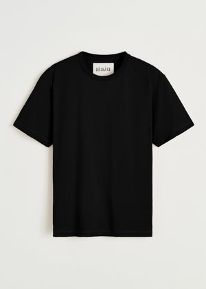 Classic circular tee | Black T-shirt aiayu