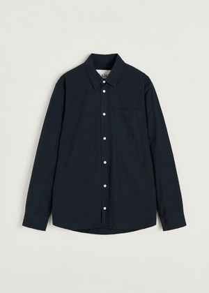 Classic shirt | Black Navy Shirt Woven aiayu