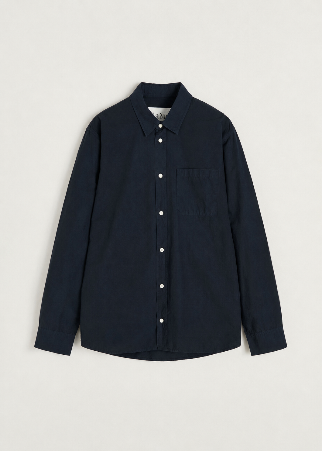 Classic shirt | Black Navy Shirt Woven aiayu