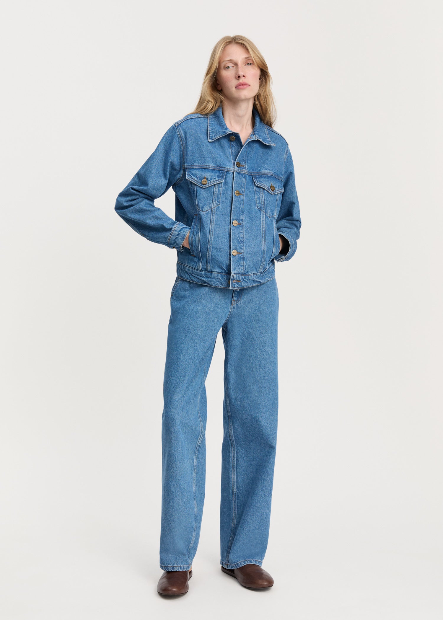 Cleo denim jacket | Clear Blue Jacket aiayu