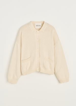 Cobe cotton cardigan | Pure Ecru Cardigan aiayu