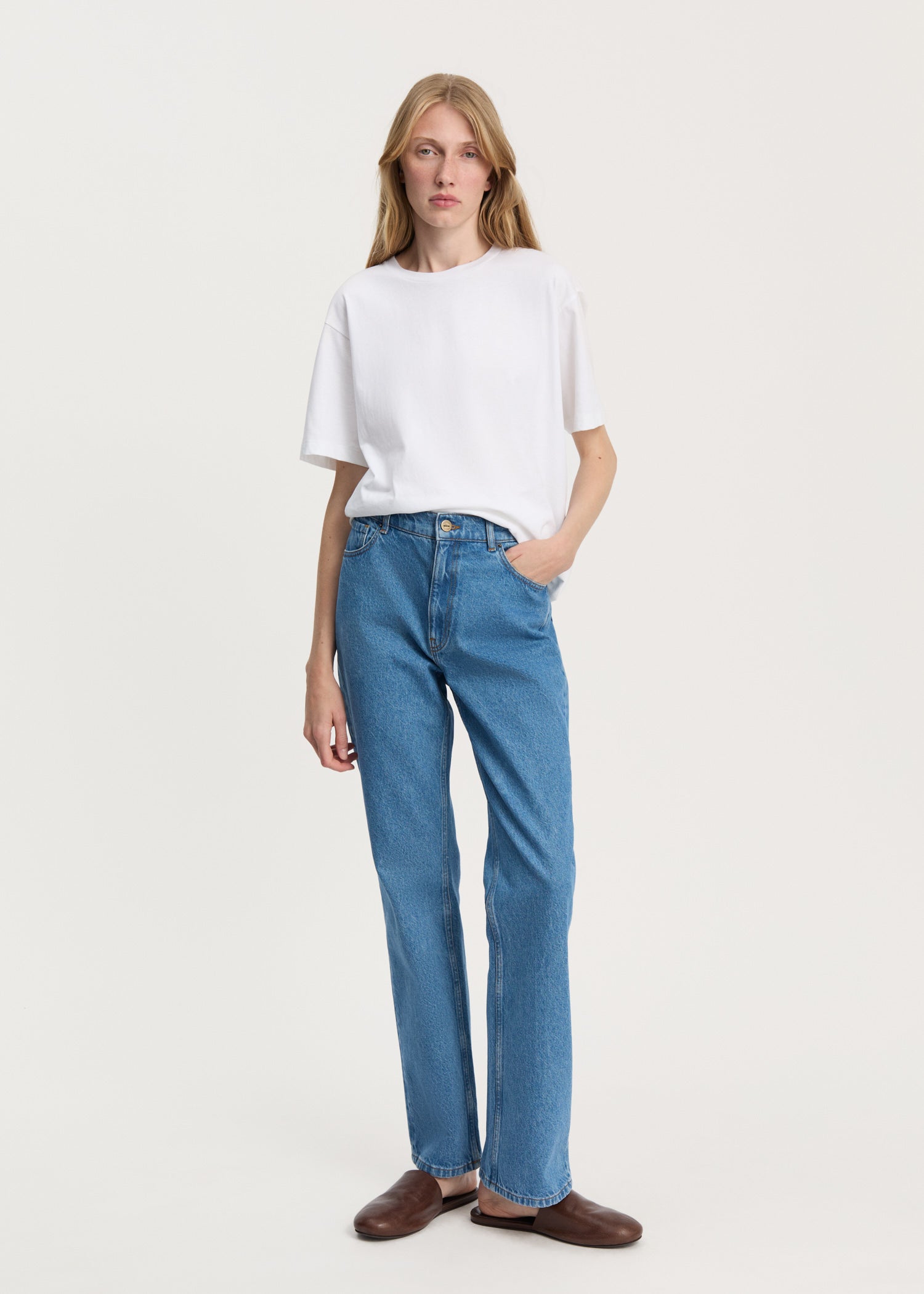 Cooper highwaist straight jeans | Clear Blue Jeans aiayu