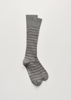 Cotton long socks | Mix Bordeaux Melange Socks aiayu