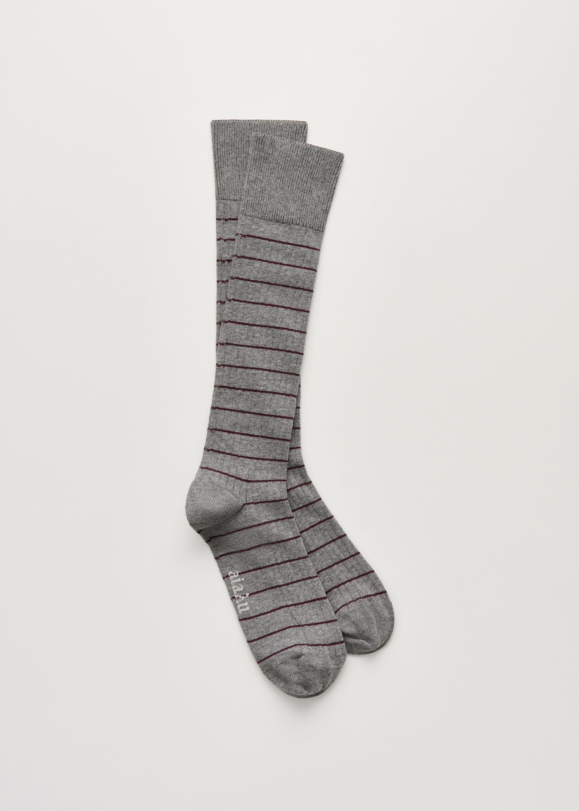 Cotton long socks | Mix Bordeaux Melange Socks aiayu