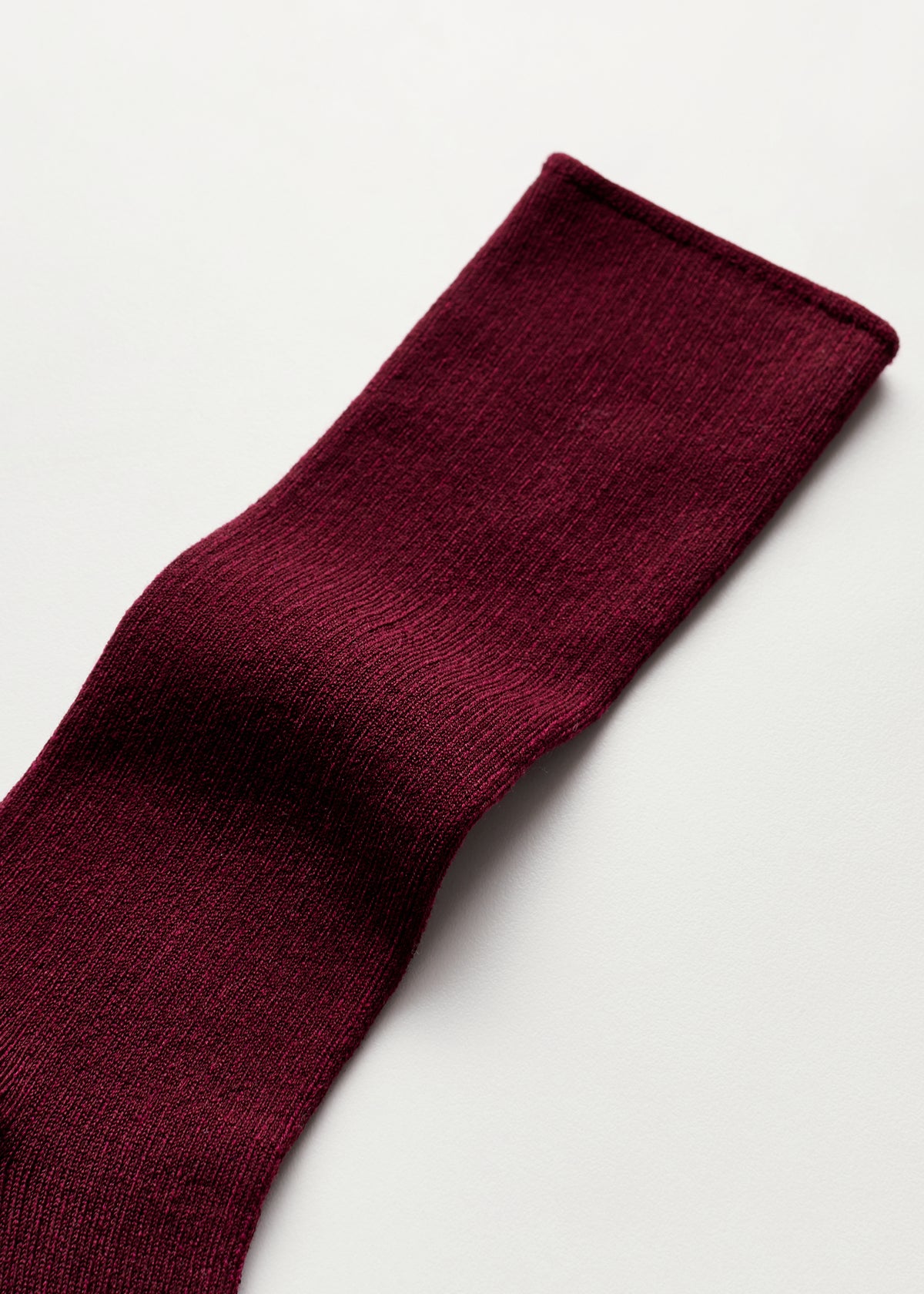 Cotton rib socks | Bordeaux Socks aiayu