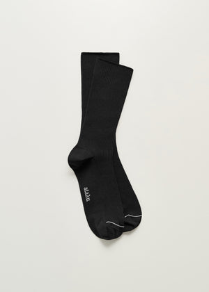 Cotton rib socks | Black