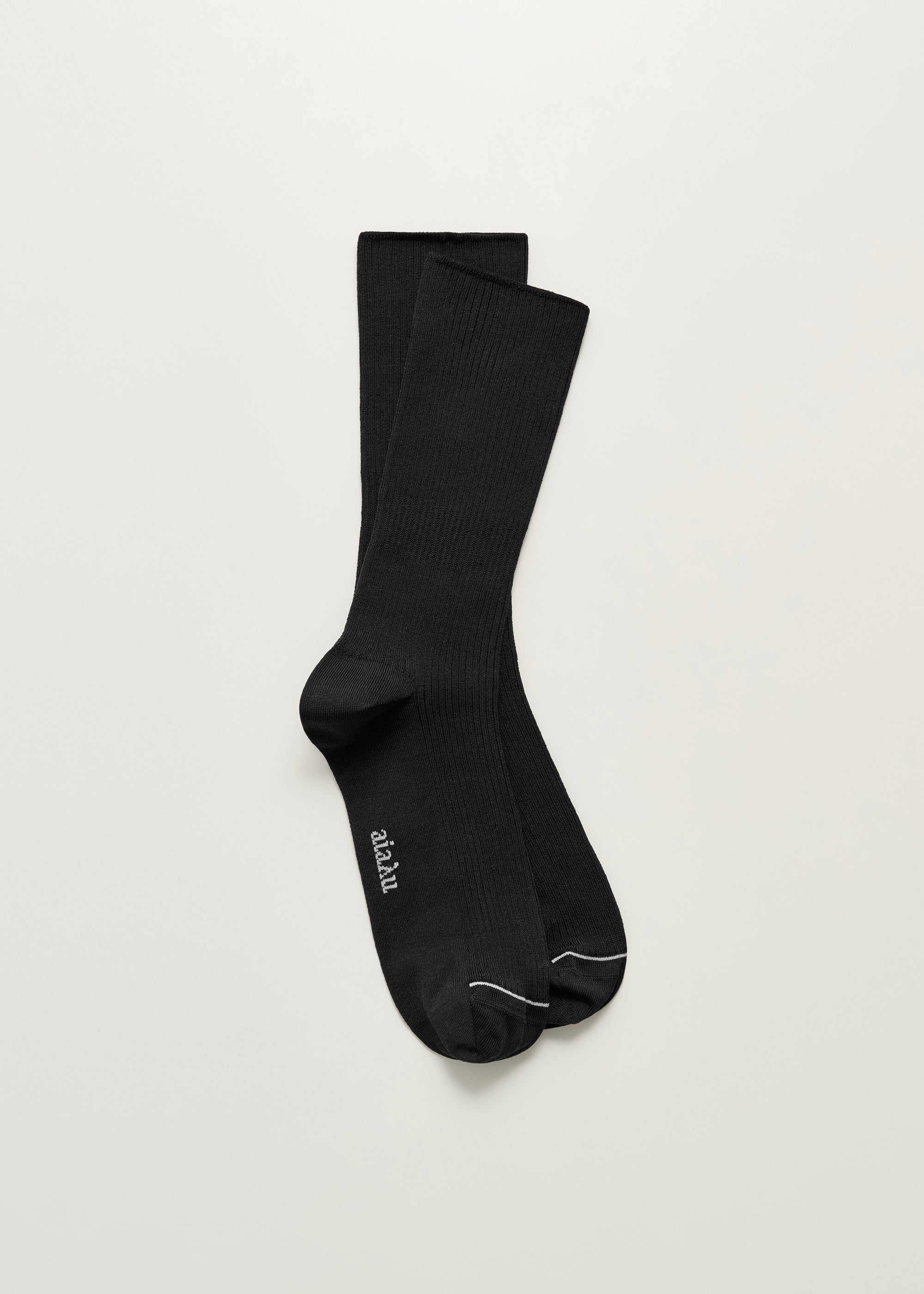 Cotton rib socks | Black