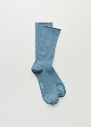 Cotton rib socks | Opal Blue Socks aiayu