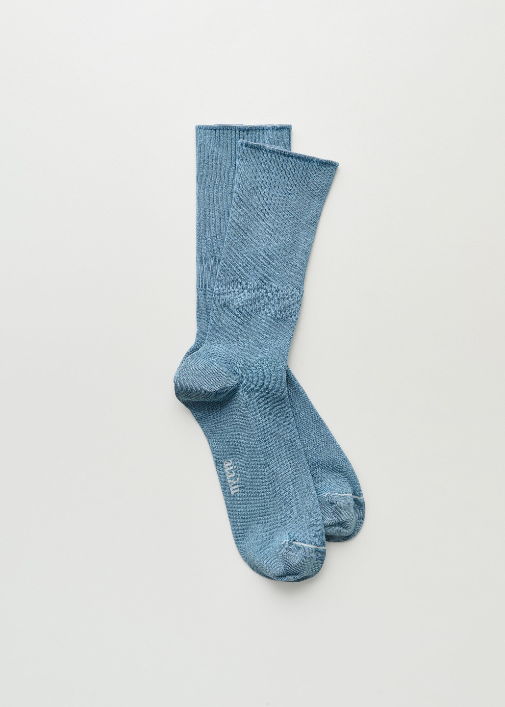 Cotton rib socks | Opal Blue Socks aiayu