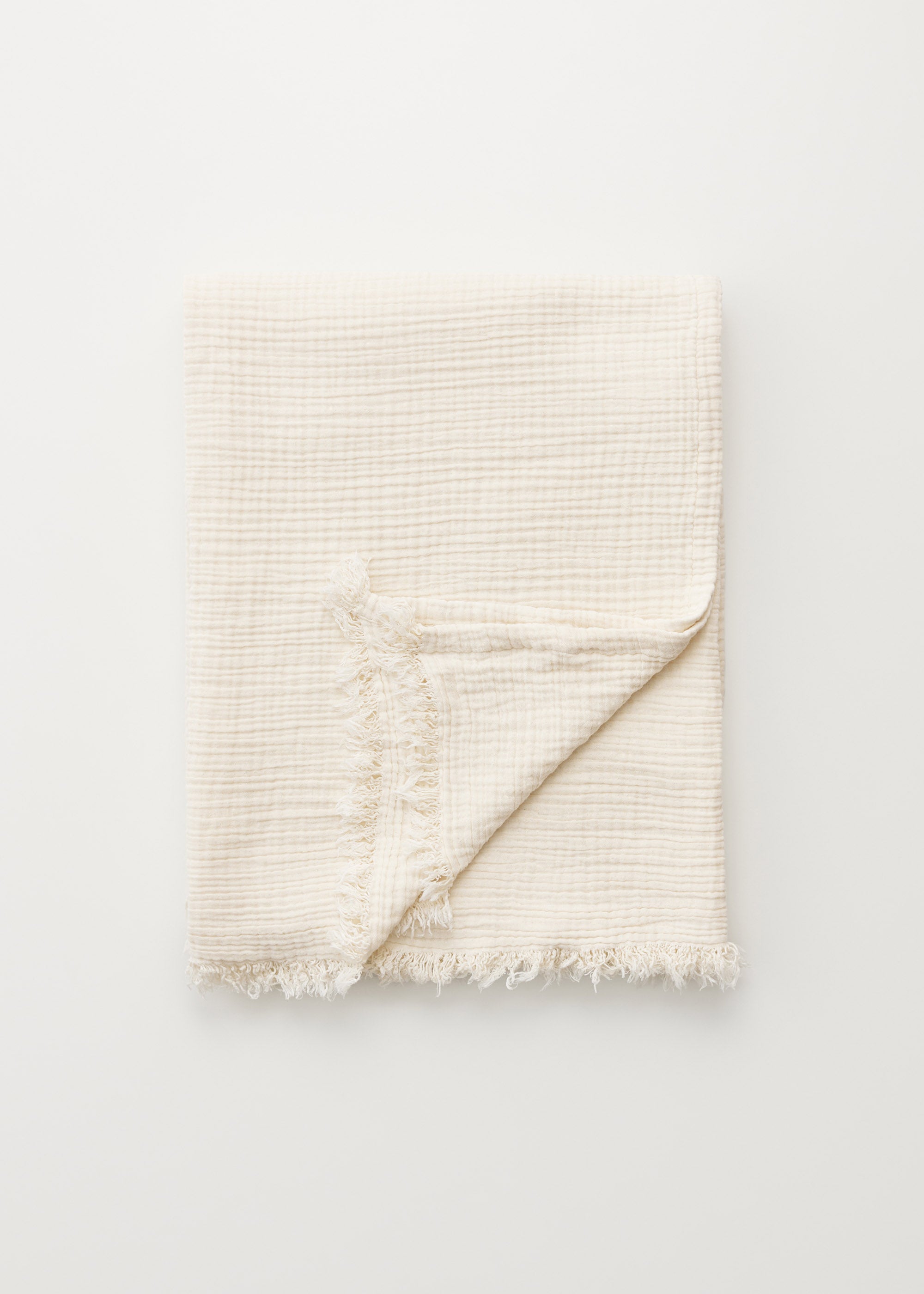 Cotton throw - 150x200 | Pure Ecru