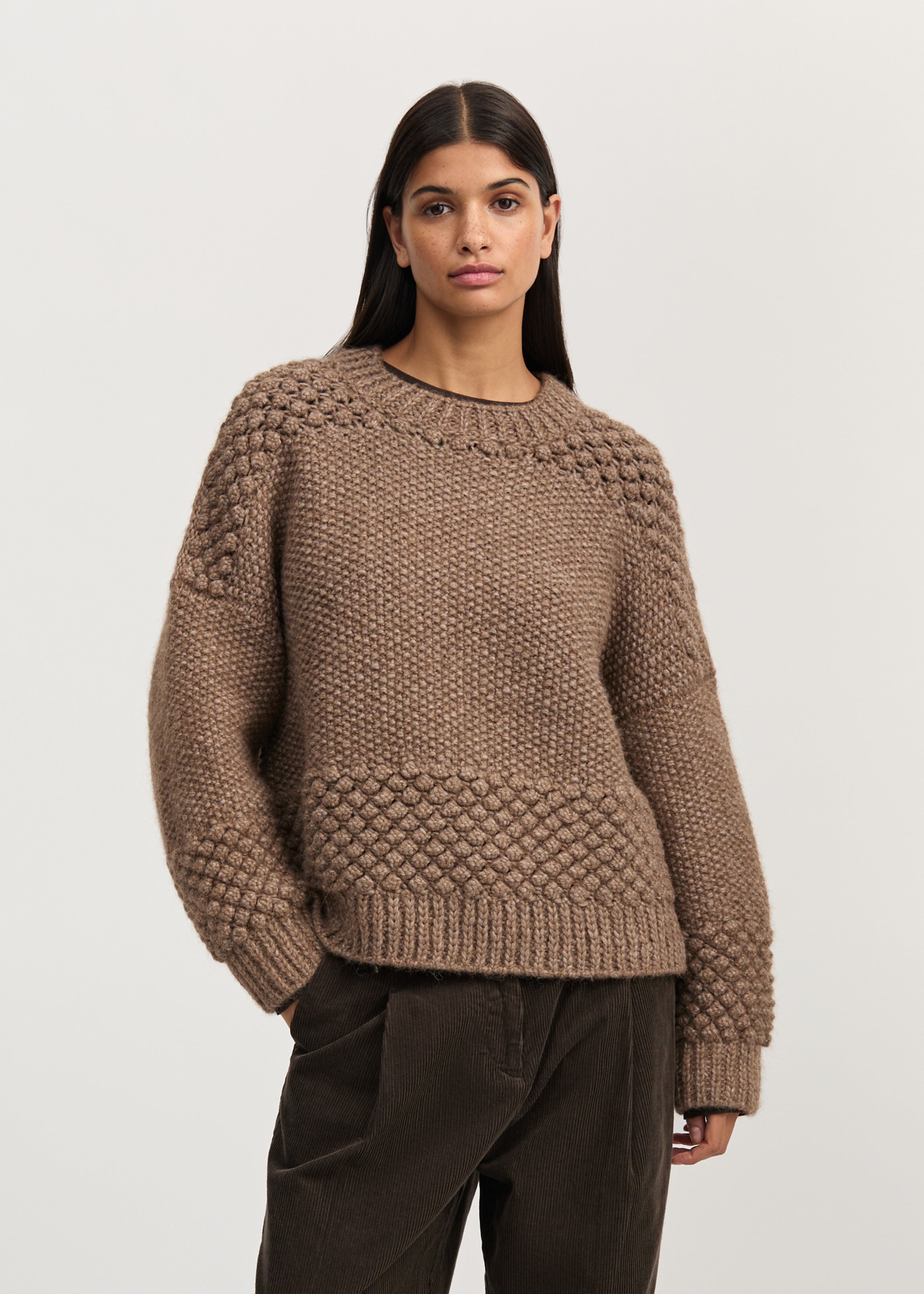 Daniela sweater – llama | Pure brownie Sweater aiayu