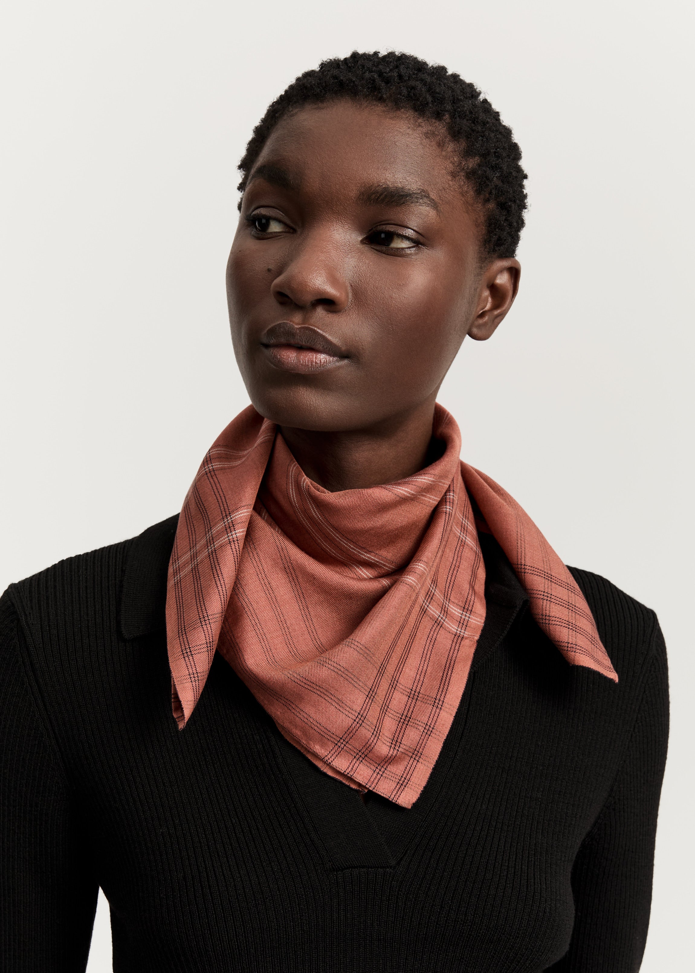 Dewdrop scarf – pure silk | Mix Rust Scarf aiayu